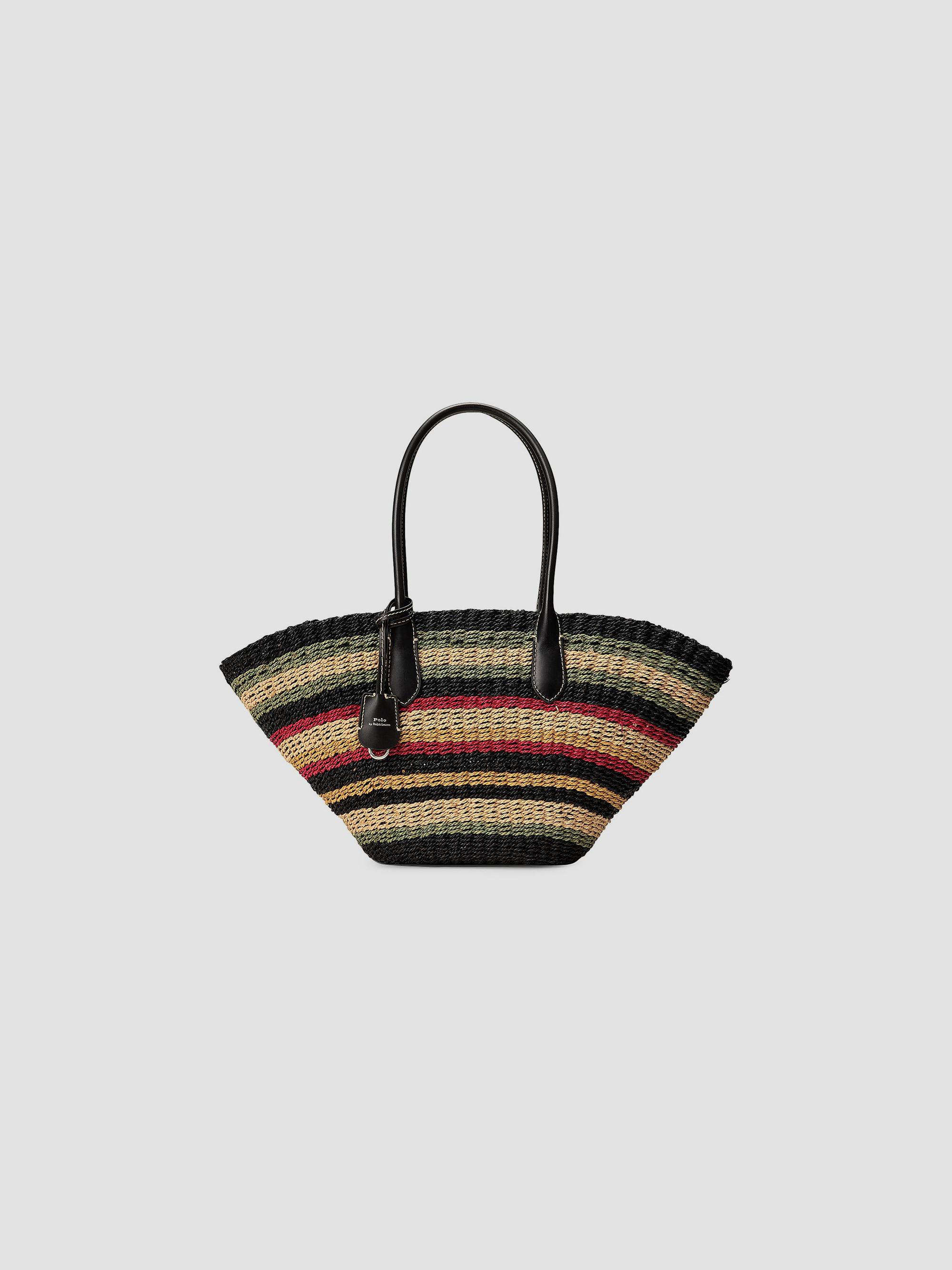 Polo Ralph Lauren Women's Bellport Striped Raffia Tote Bag | Thumbnail 9