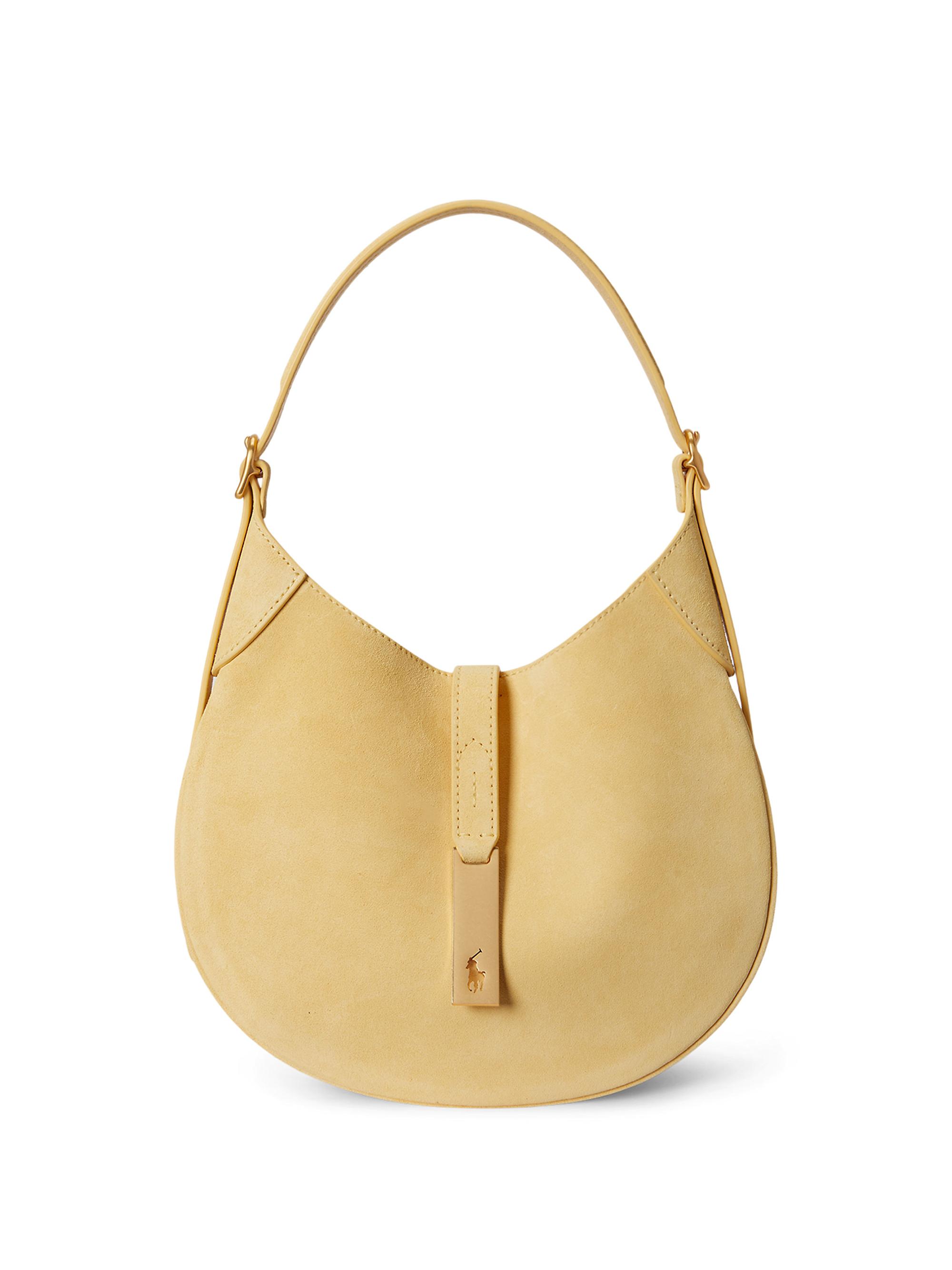 Polo Ralph Lauren Women's Polo ID  Suede Shoulder Bag - Lemon Meringue