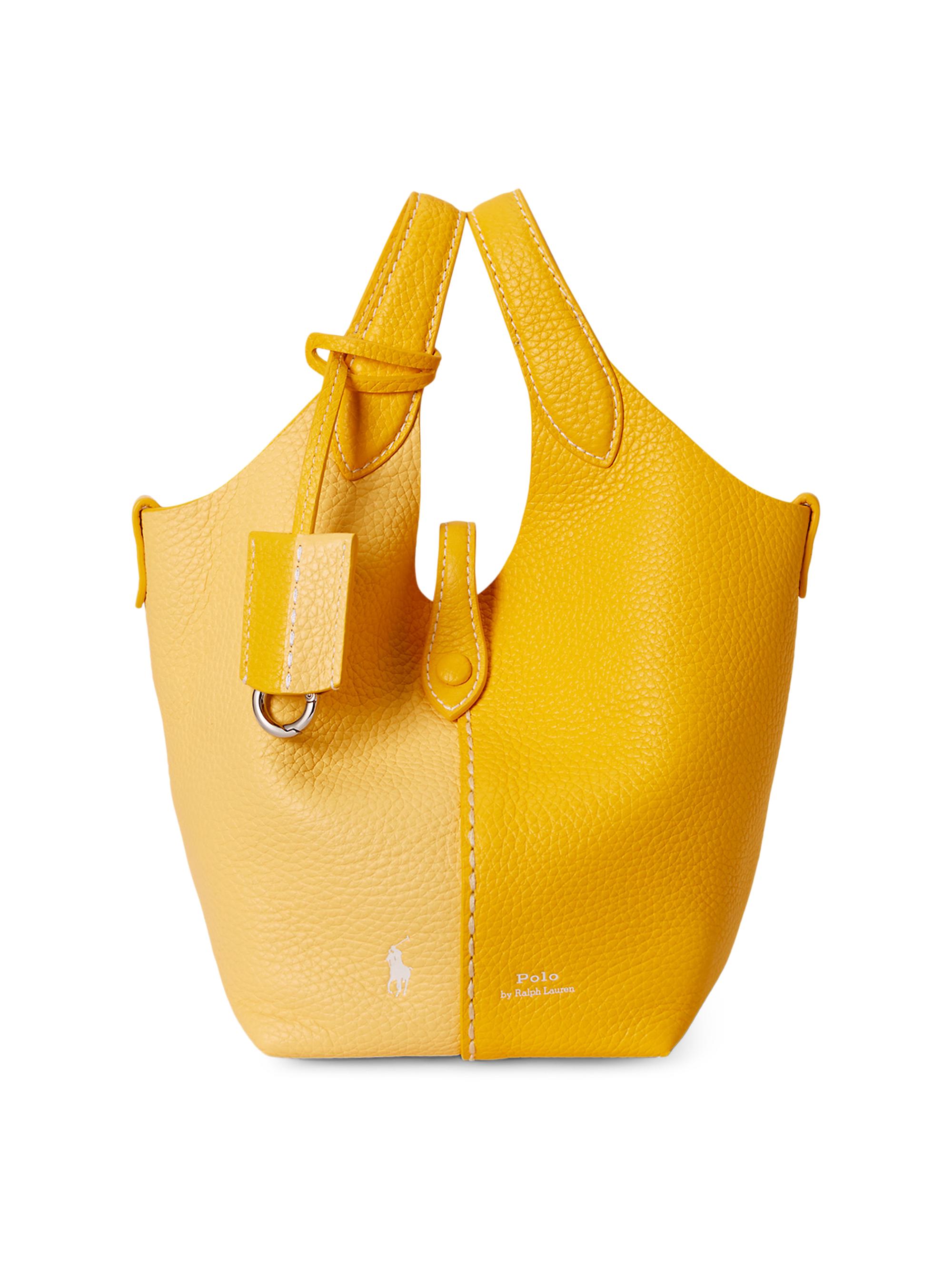 Polo Ralph Lauren Women's Polo Play  Leather Tote Bag - Canary Yellow Lemon