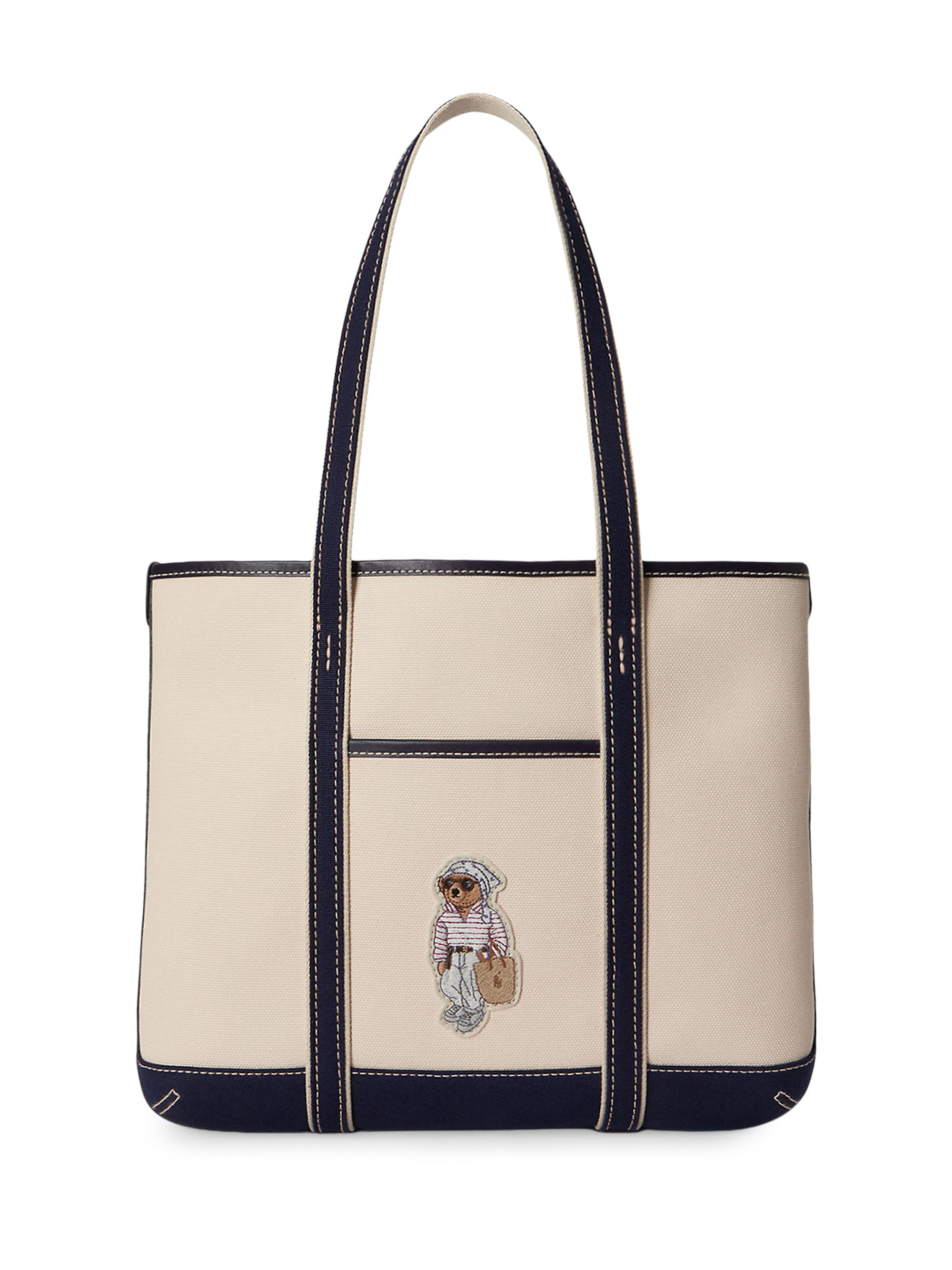 Polo Ralph Lauren Women's Polo Bear Shopper Tote Bag - Ecru Newport Navy