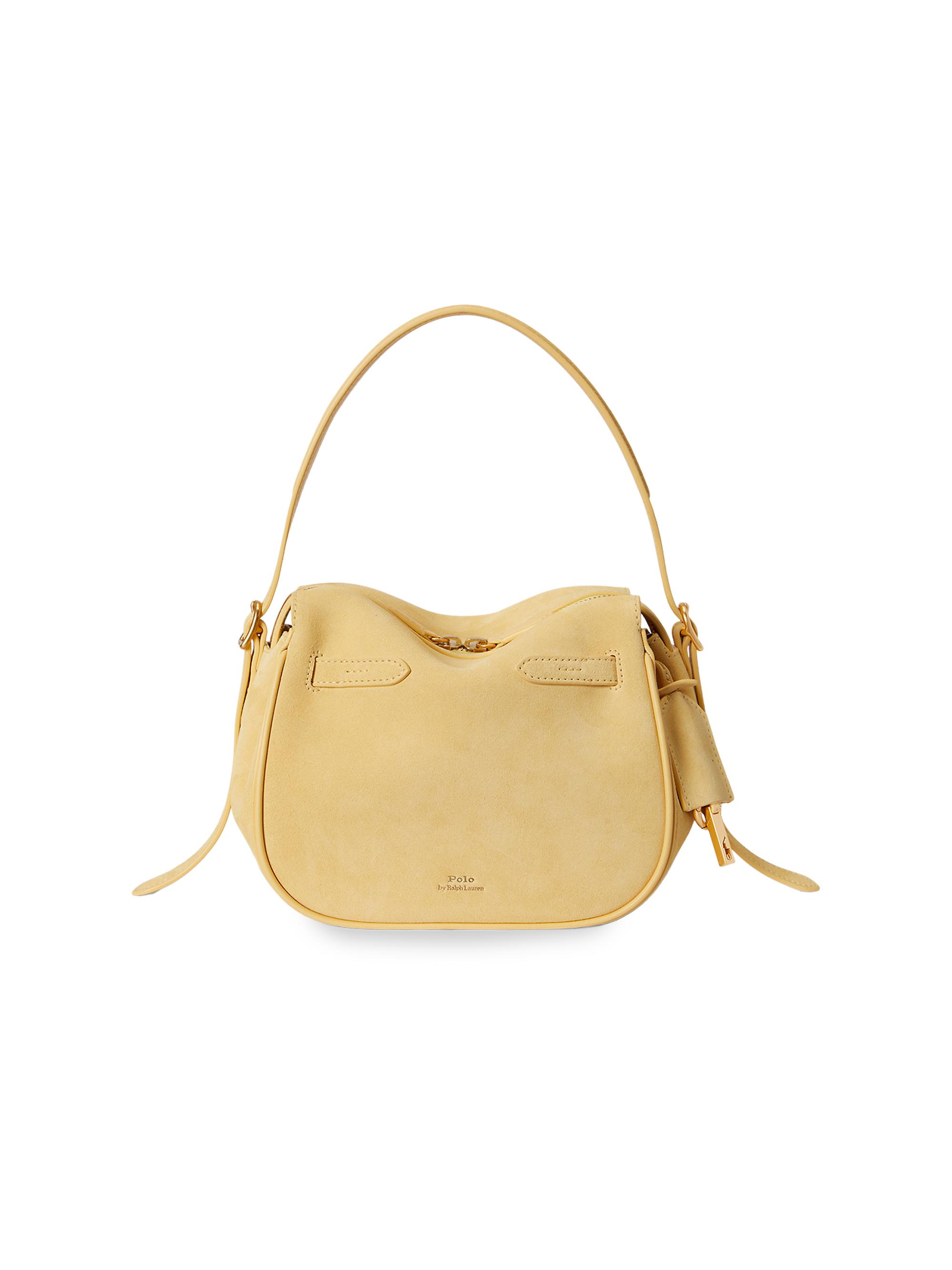 Polo Ralph Lauren Women's Polo ID Mini Suede Satchel - Lemon Meringue