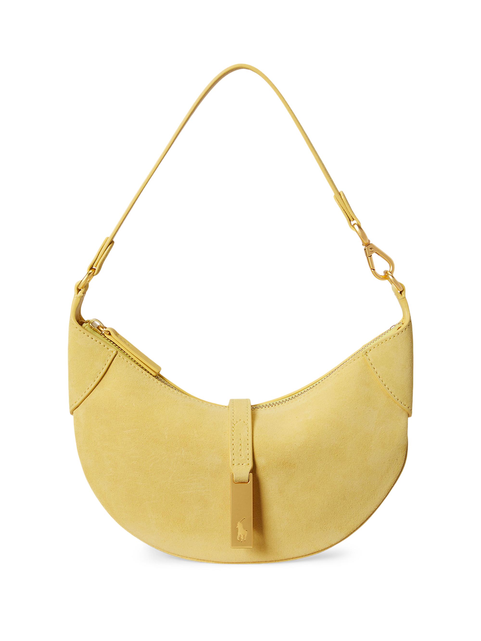 Polo Ralph Lauren Women's Polo ID Suede Convertible Shoulder Bag - Lemon Meringue