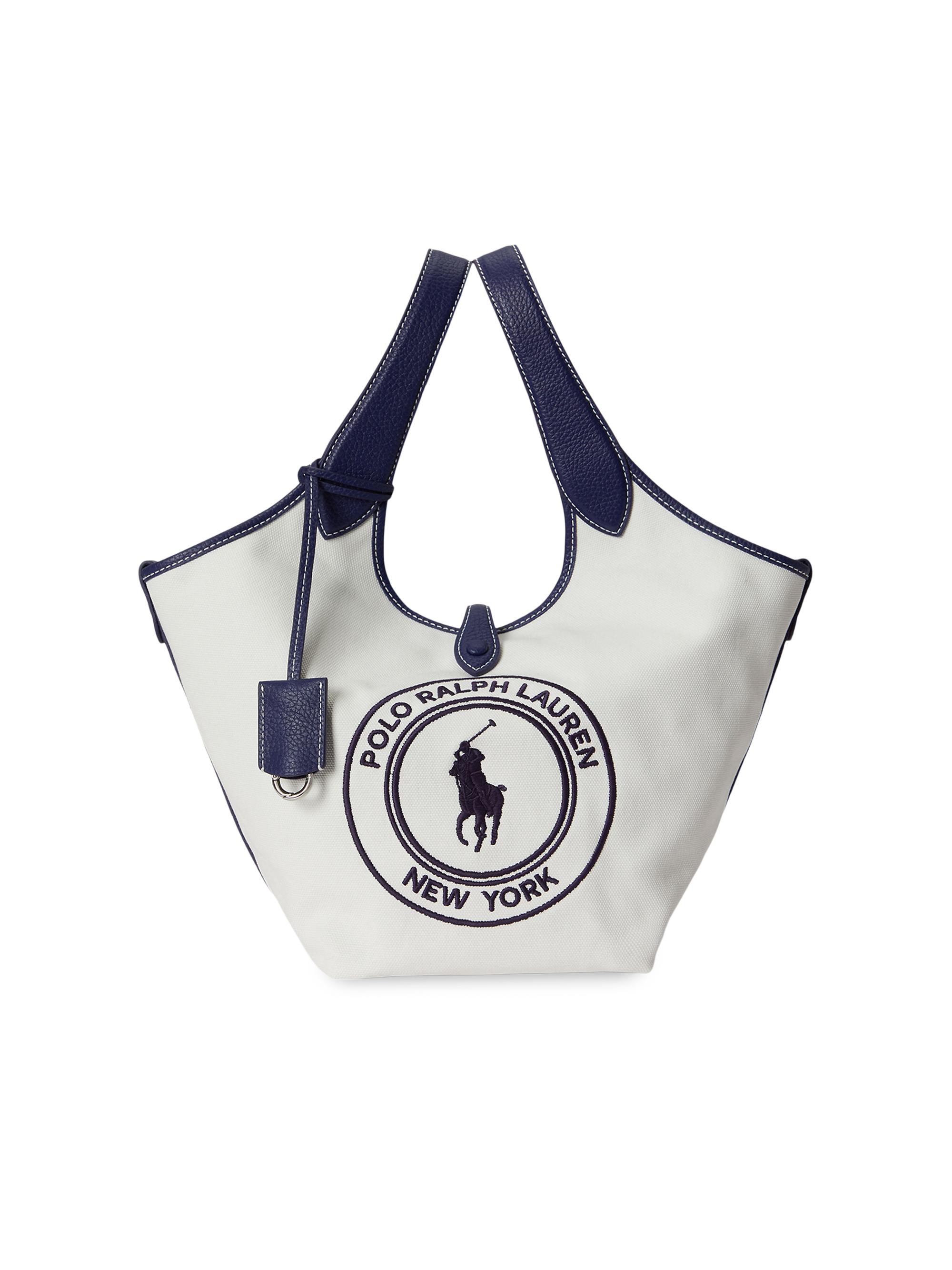 Polo Ralph Lauren Women's Polo Play  Logo Cotton Canvas Tote Bag - Paper
