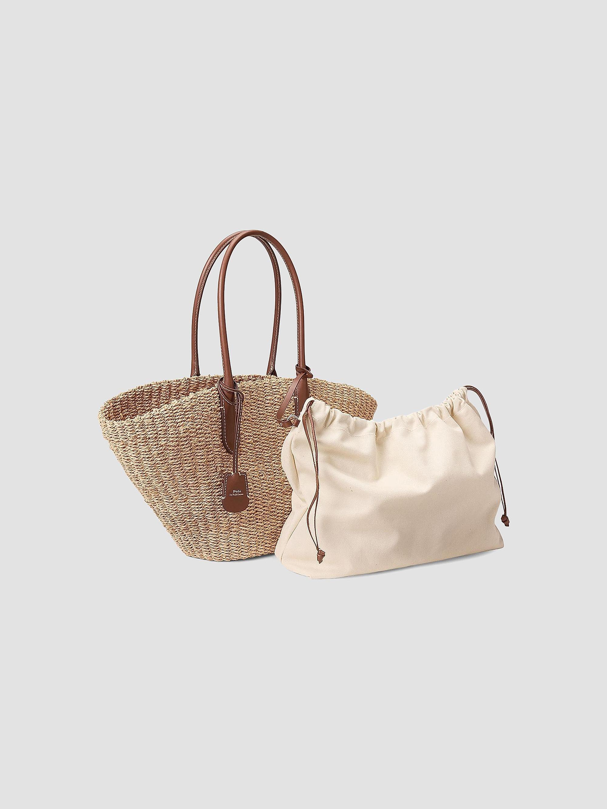 Polo Ralph Lauren Bellport Raffia Basket Tote Bag | Saks Fifth Avenue