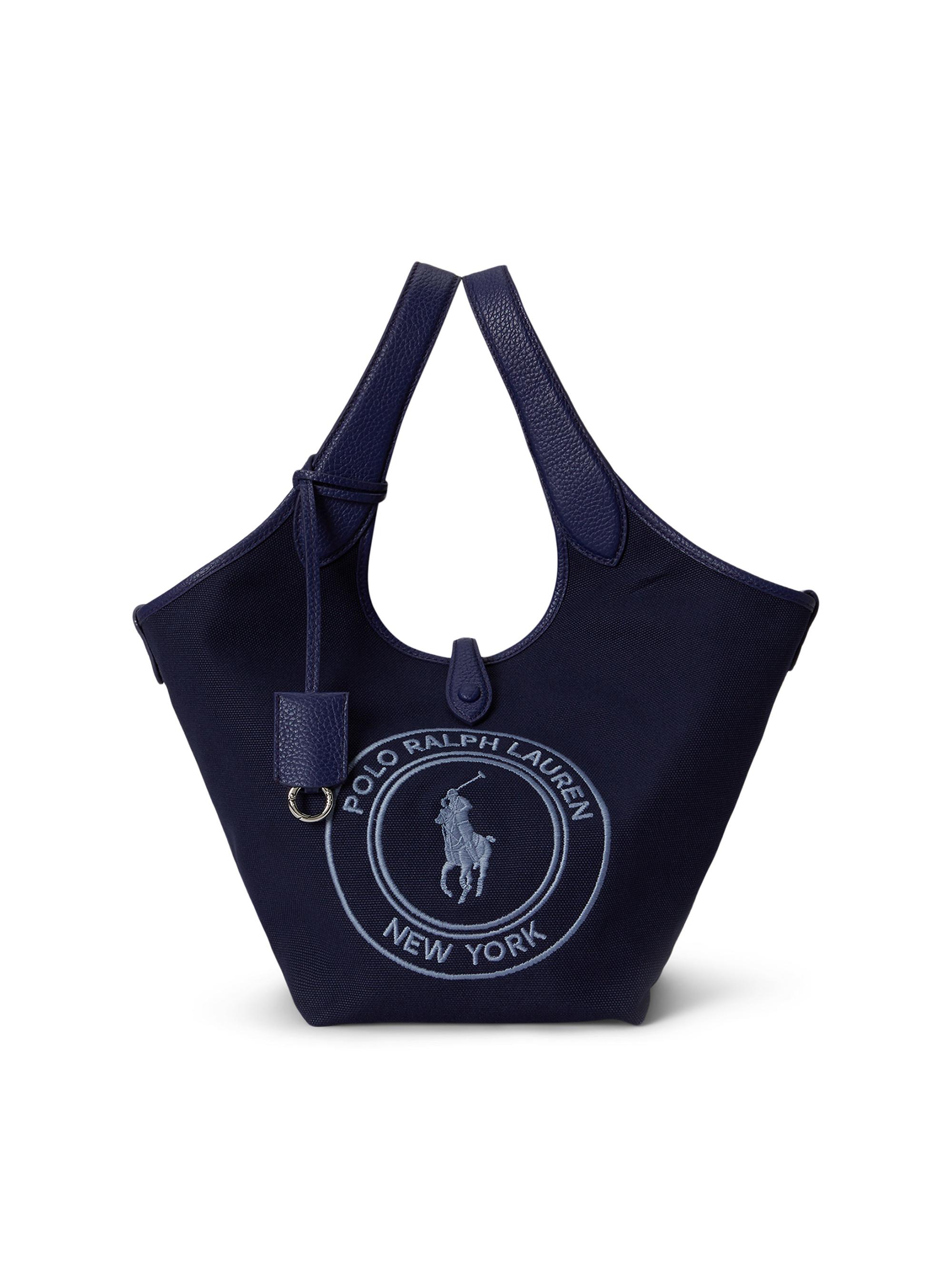 Polo Ralph Lauren Women's Polo Play  Logo Cotton Canvas Tote Bag - Newport Navy