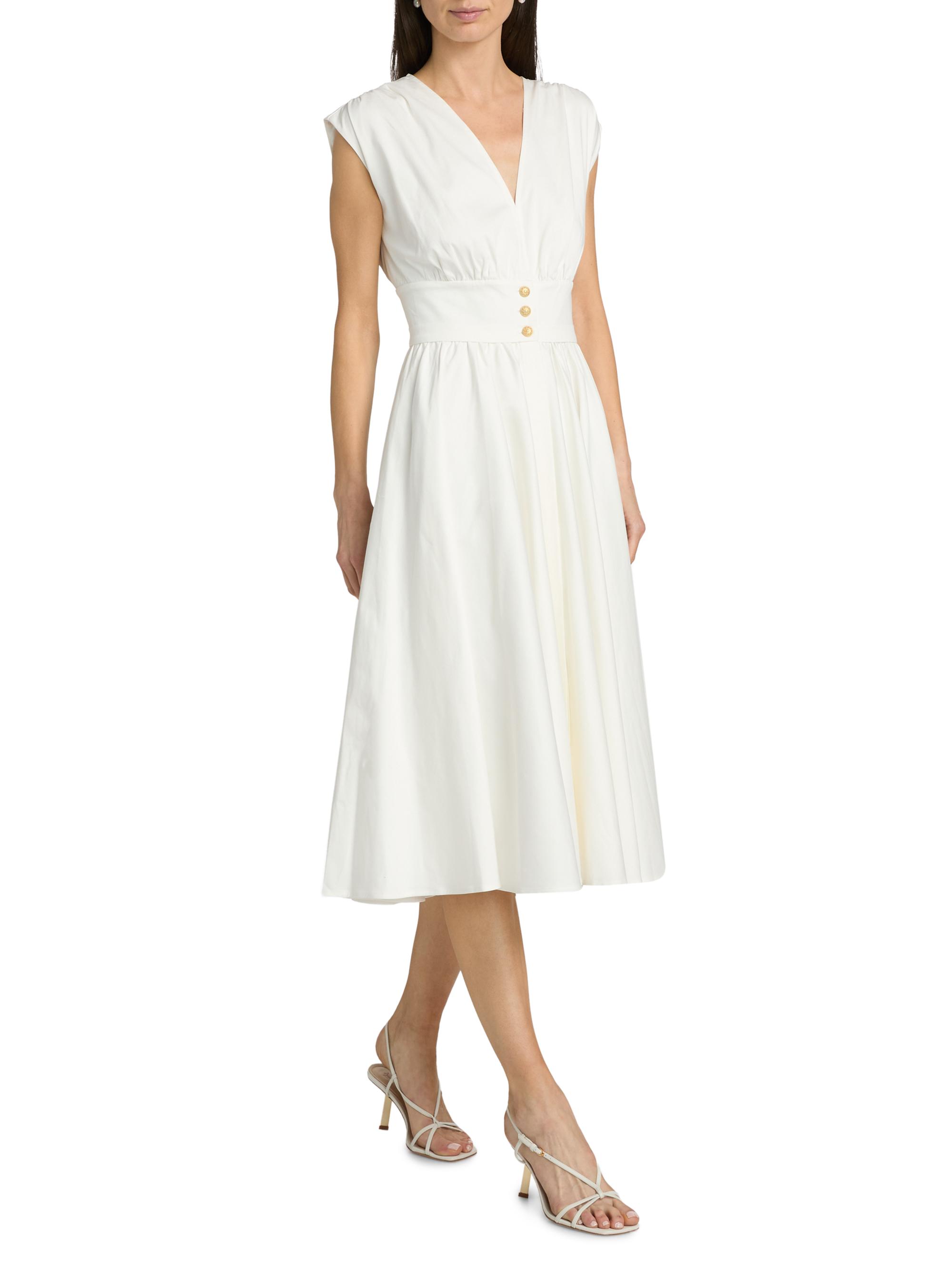 Kobi Halperin Rose Draped Button-Front Midi-Dress | Saks Fifth Avenue