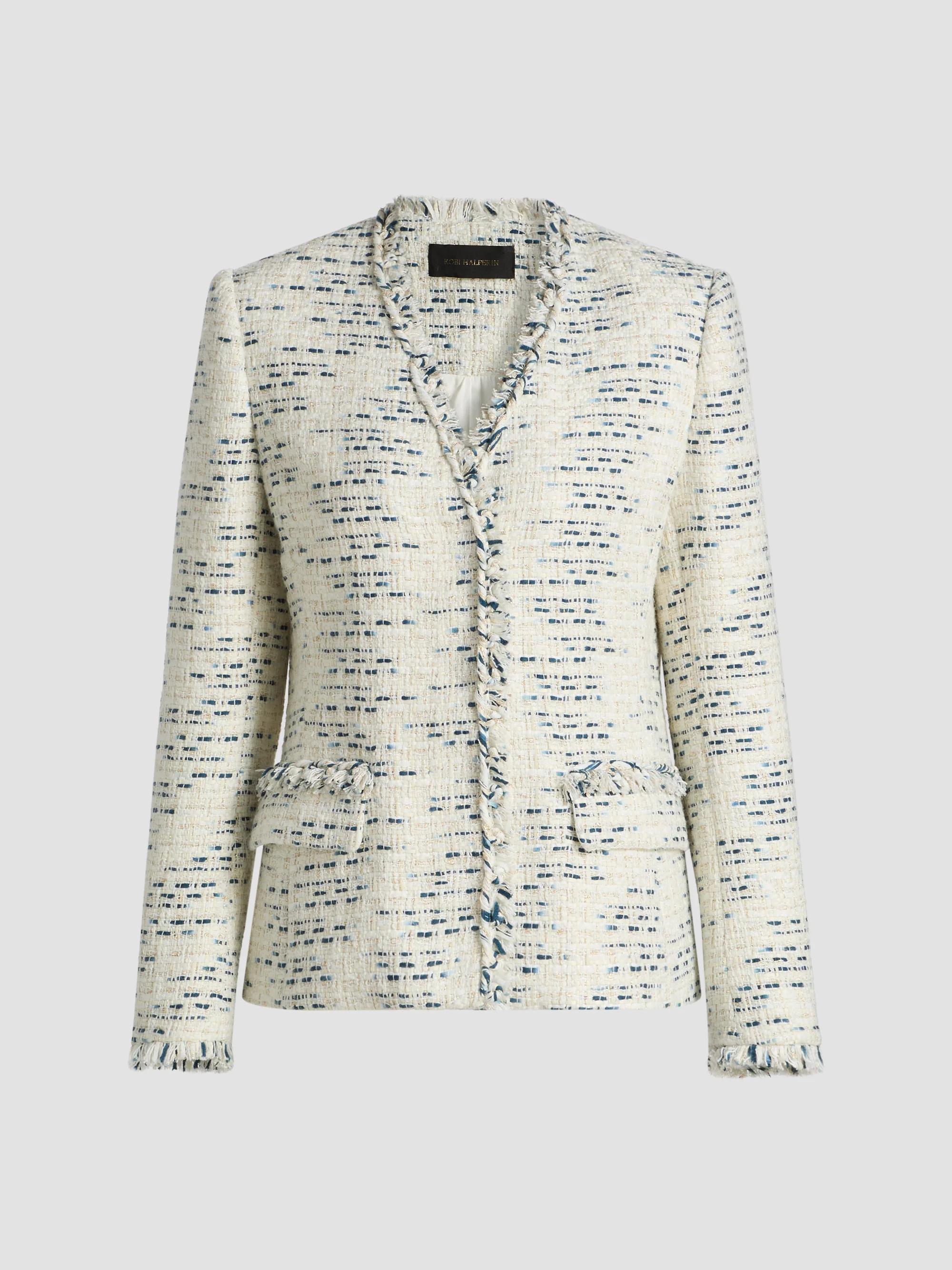 Ronny Kobo Janice Houndstooth Tweed Jacket | Saks Fifth Avenue