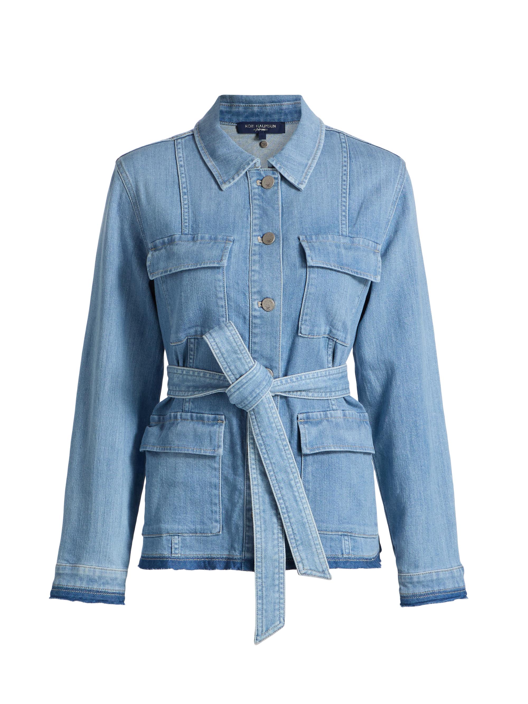 Kobi Halperin Women's Becca Tie-Waist Denim Utility Jacket - Light Indigo