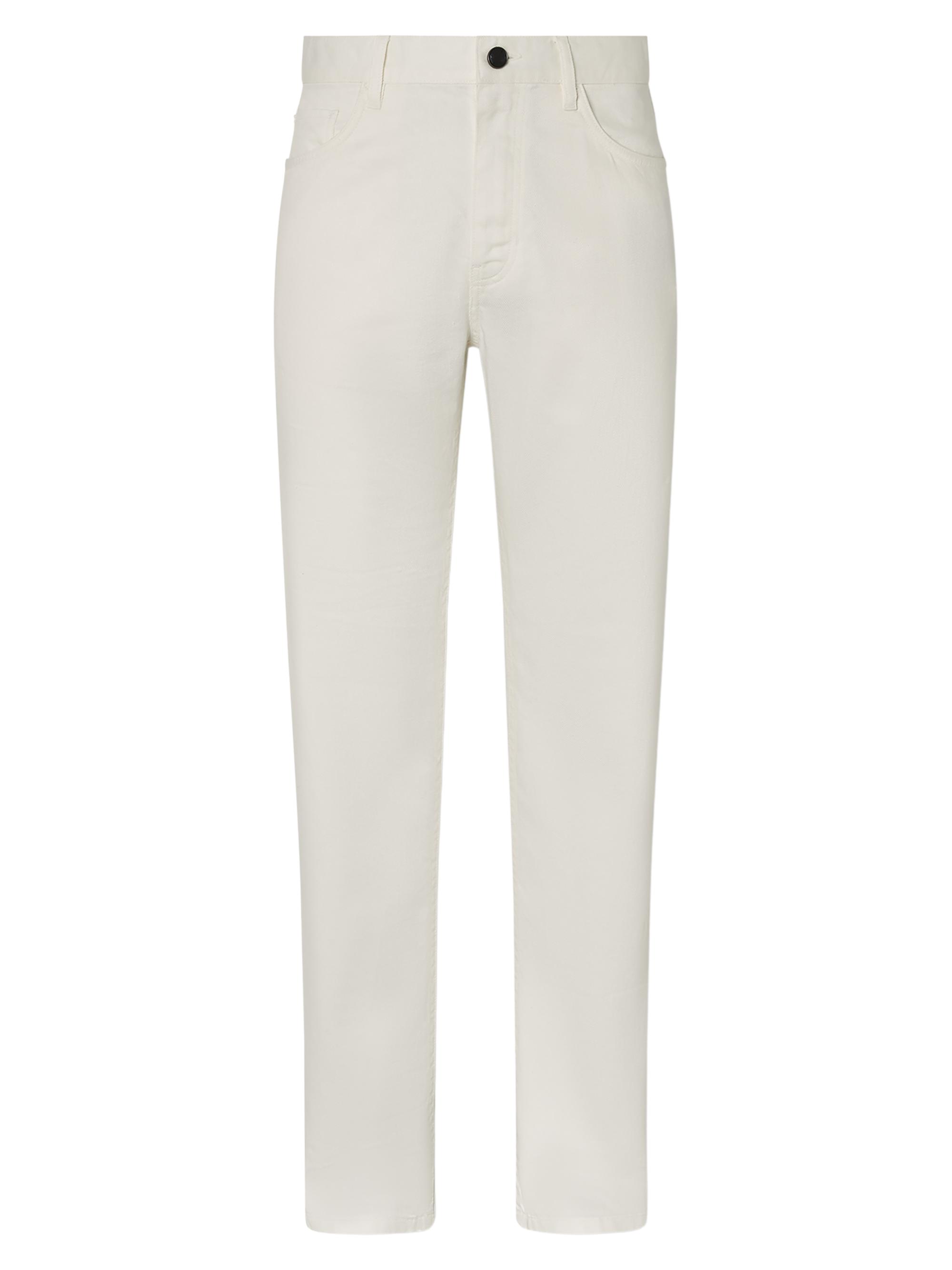 ZEGNA Men's Stretch Cotton and Linen Roccia Pants - White