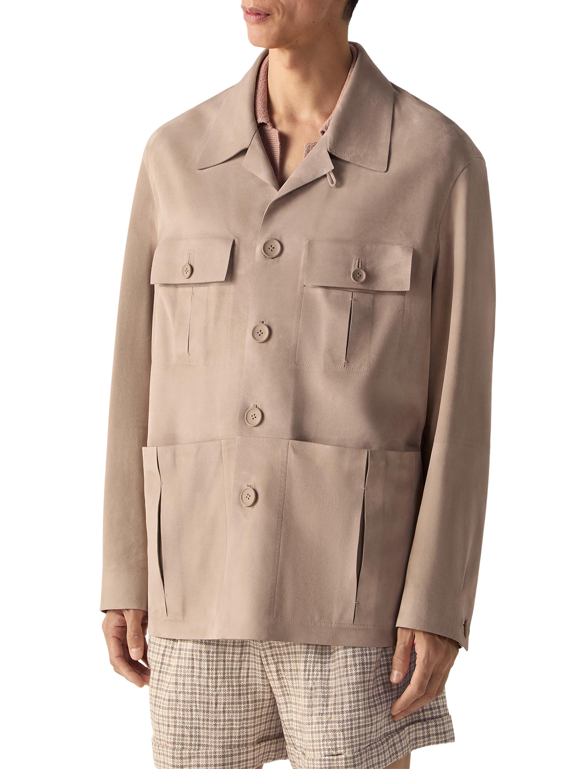 ZEGNA Leather Sahariana Jacket | Saks Fifth Avenue