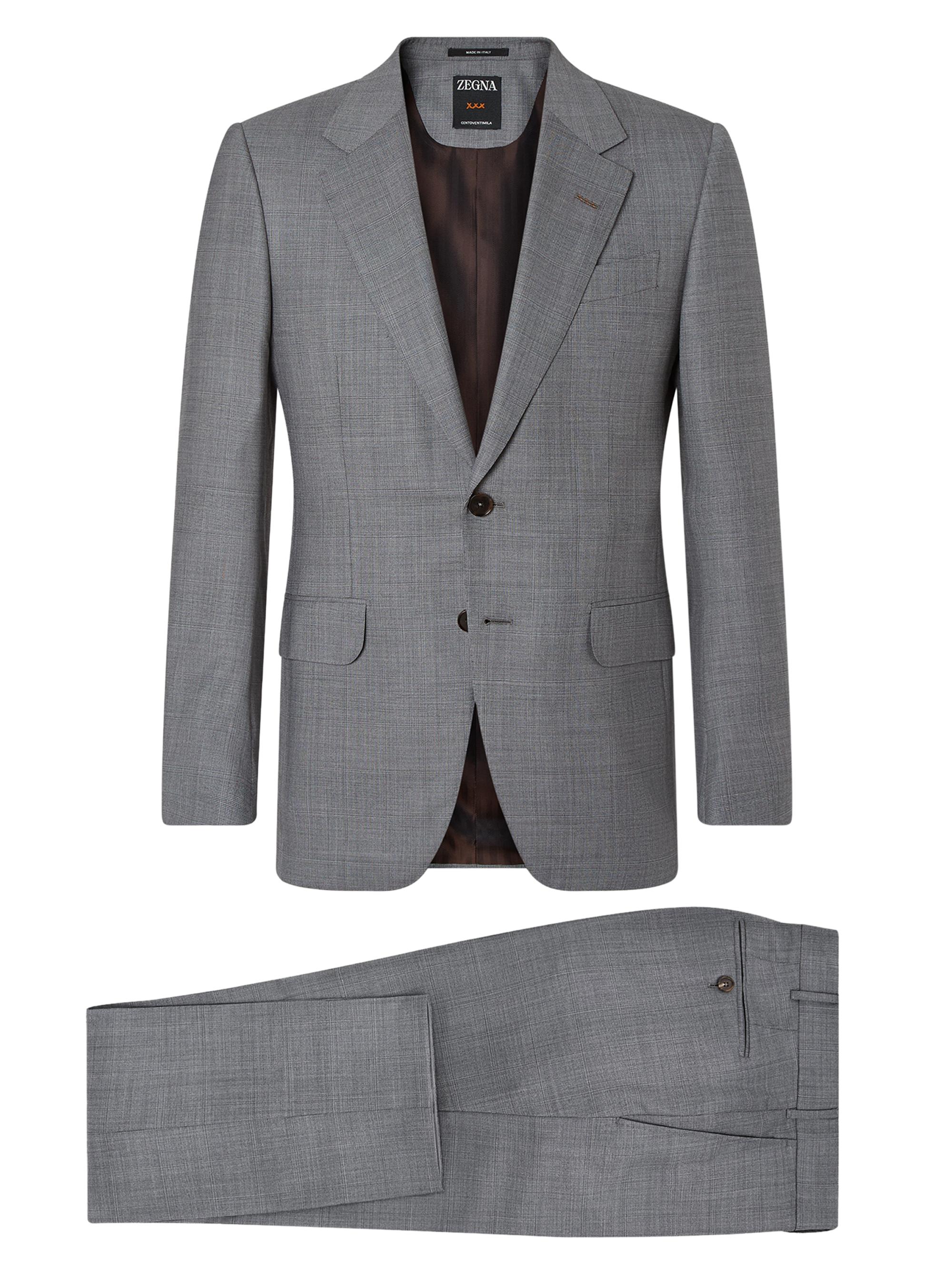 ZEGNA Men's Centoventimila Wool Suit - Grey