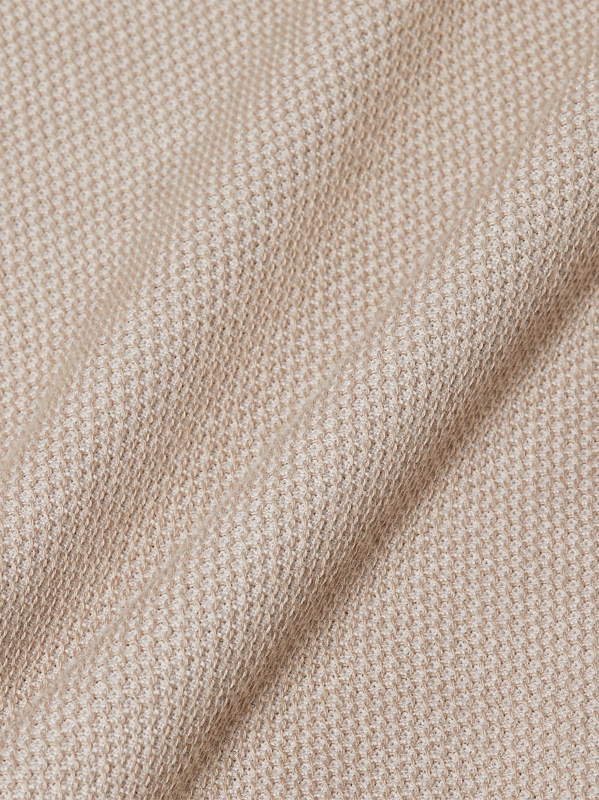 ZEGNA Men's Cotton Polo Shirt -  Light Taupe | Thumbnail 5