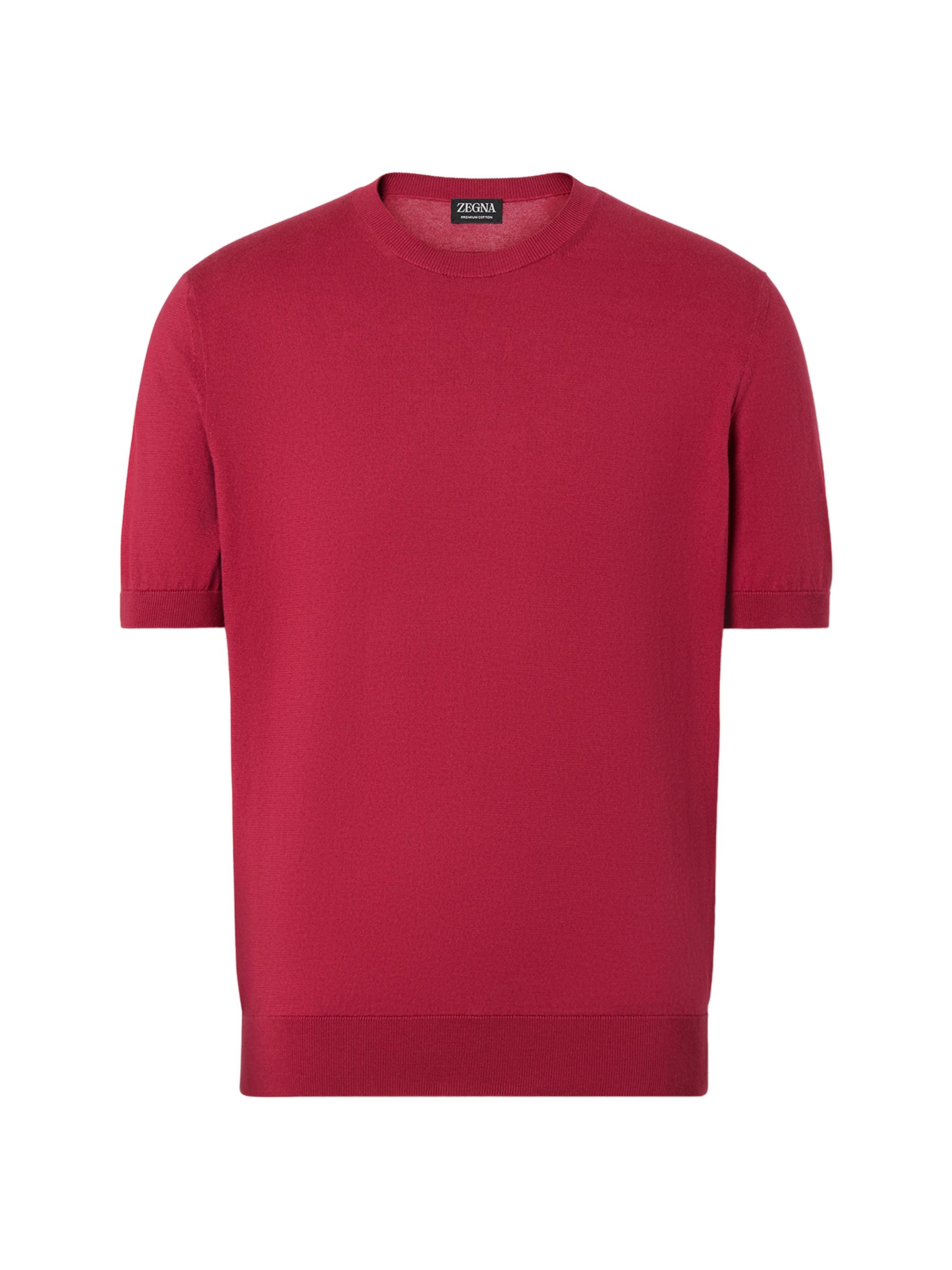 ZEGNA Men's Premium Cotton T-Shirt - Dark Pink