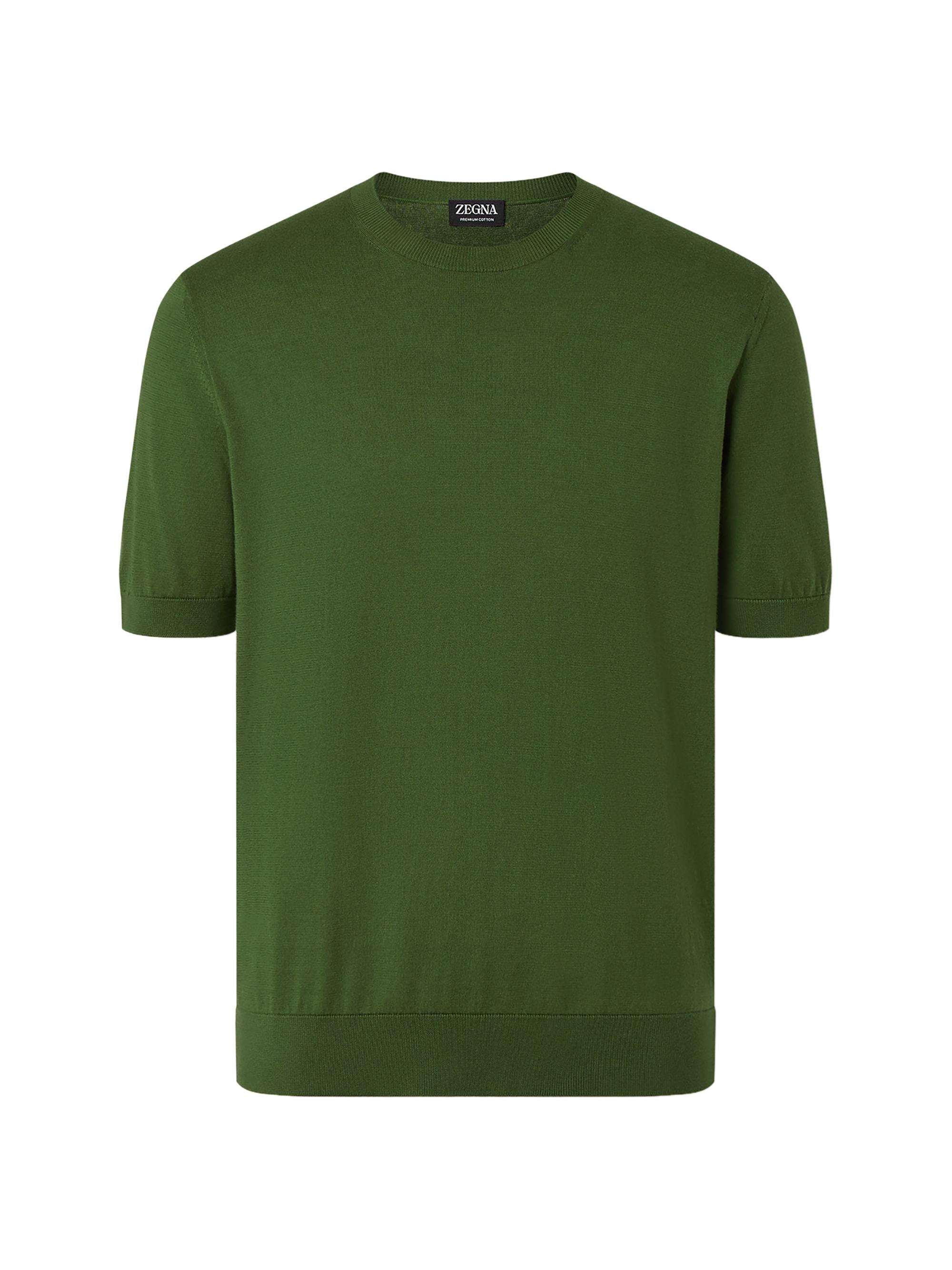 ZEGNA Men's Premium Cotton T-Shirt - Pine Green