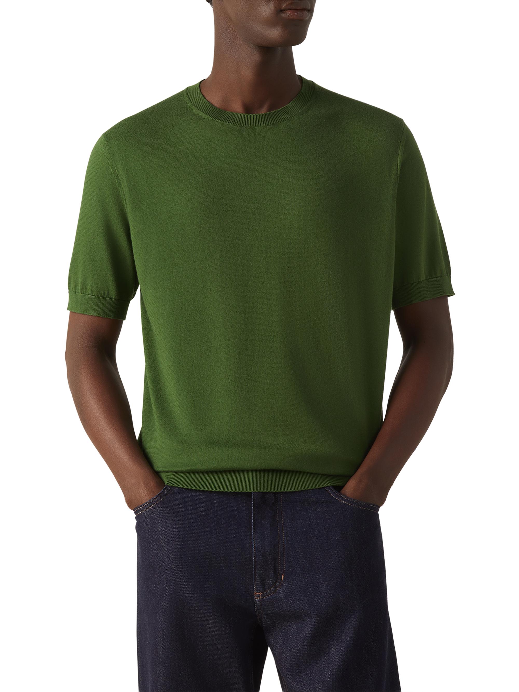 ZEGNA Men's Premium Cotton T-Shirt - Pine Green | Thumbnail 2