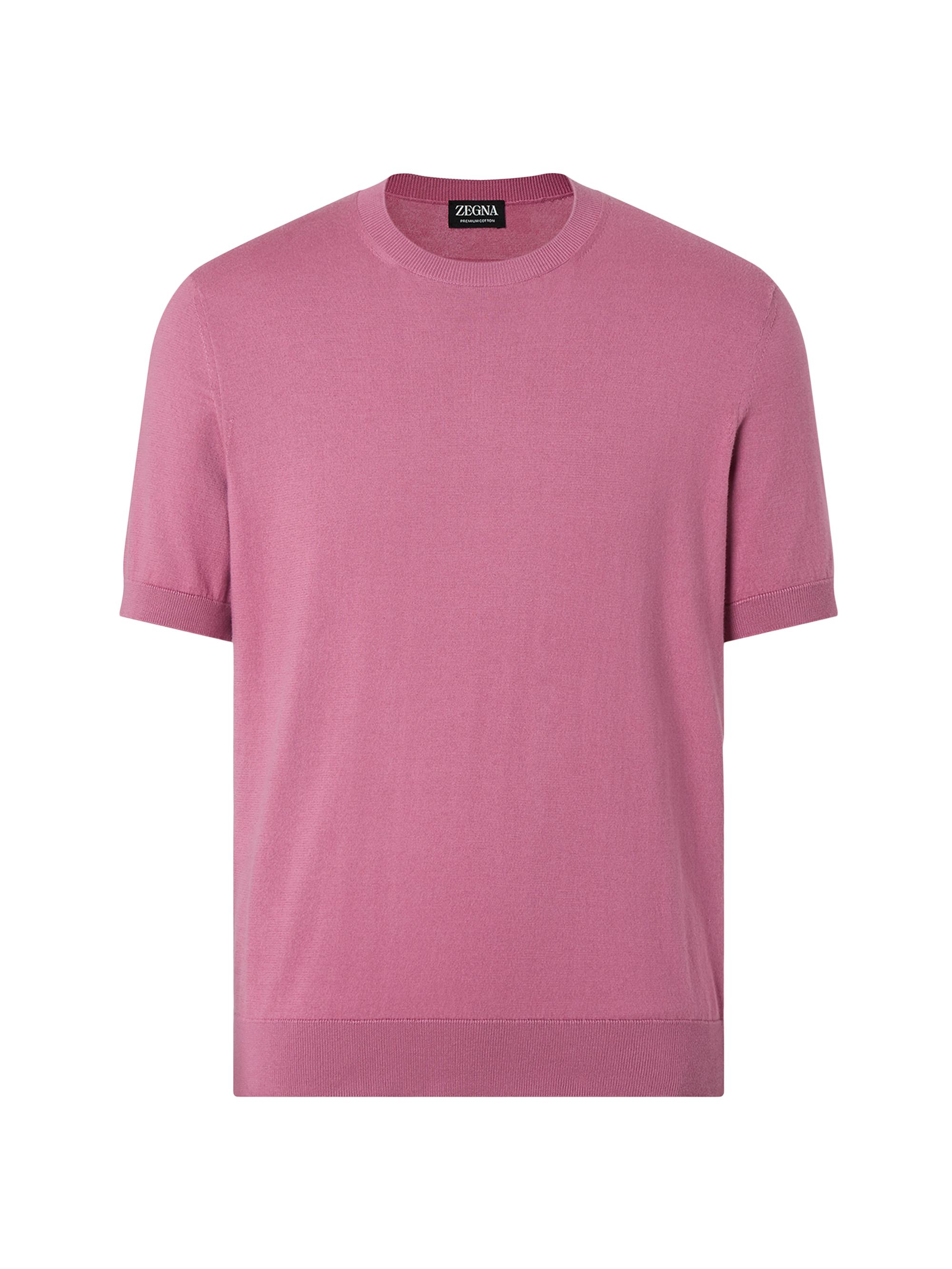 ZEGNA Men's Premium Cotton T-Shirt - Pink