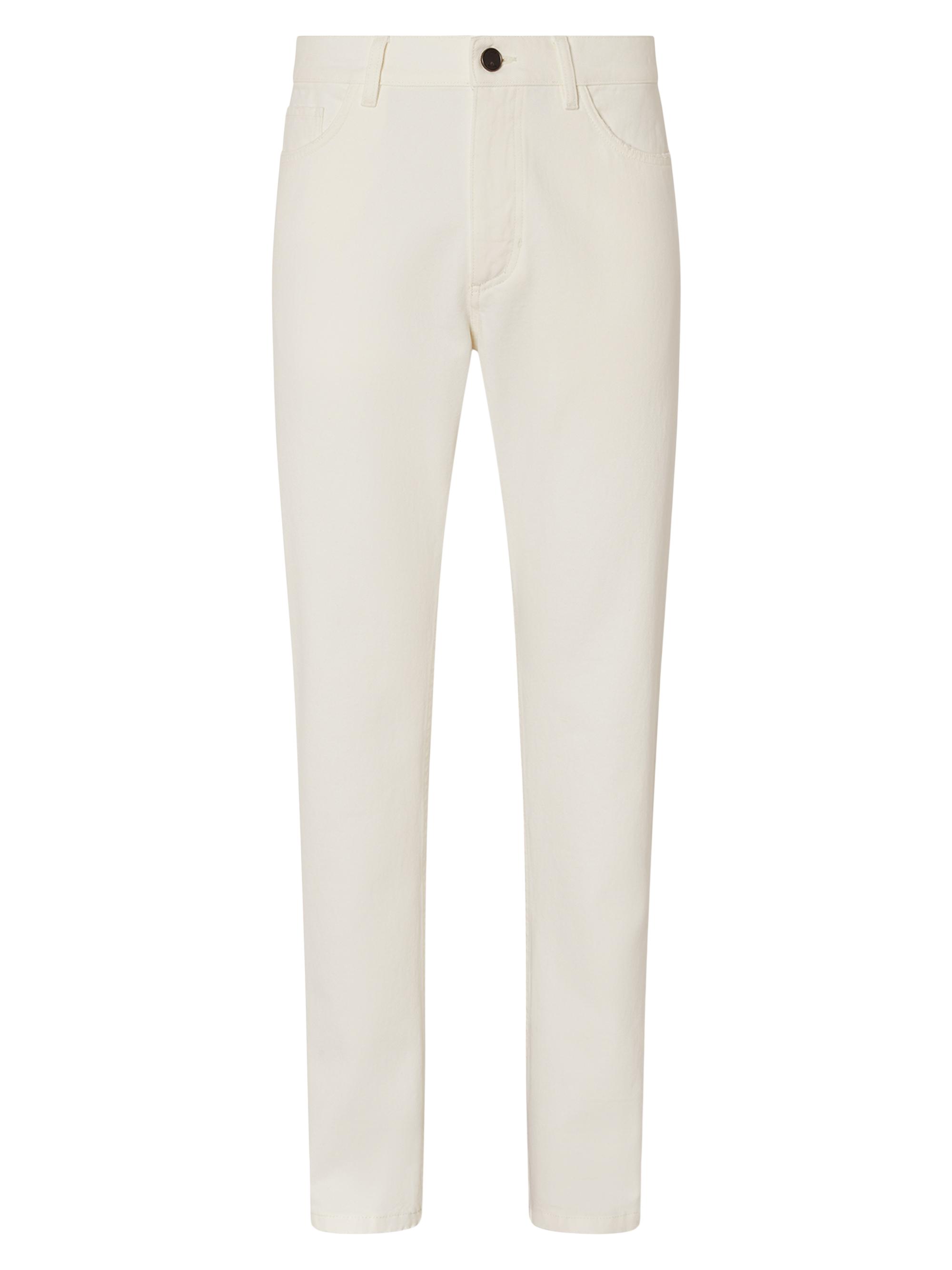 ZEGNA Men's Stone-Washed Cotton Roccia Jeans - White