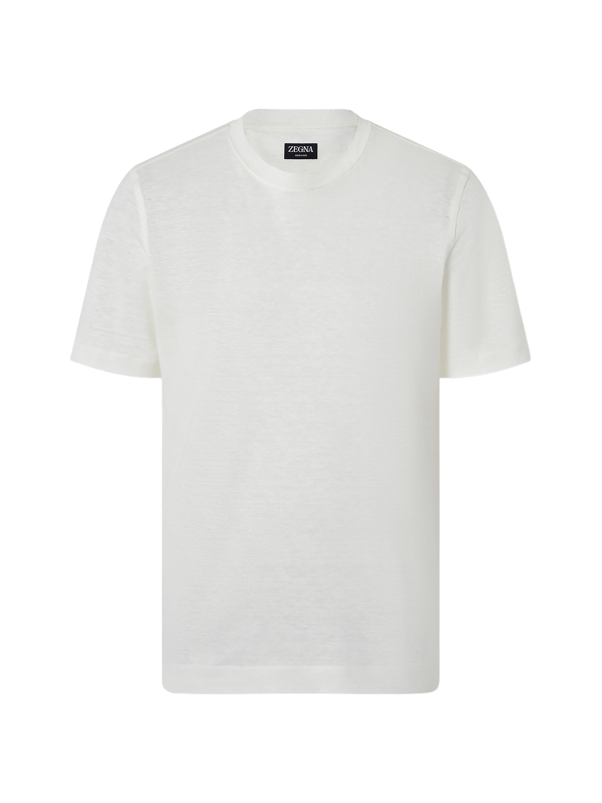 ZEGNA Men's Oasi Lino T-Shirt - White