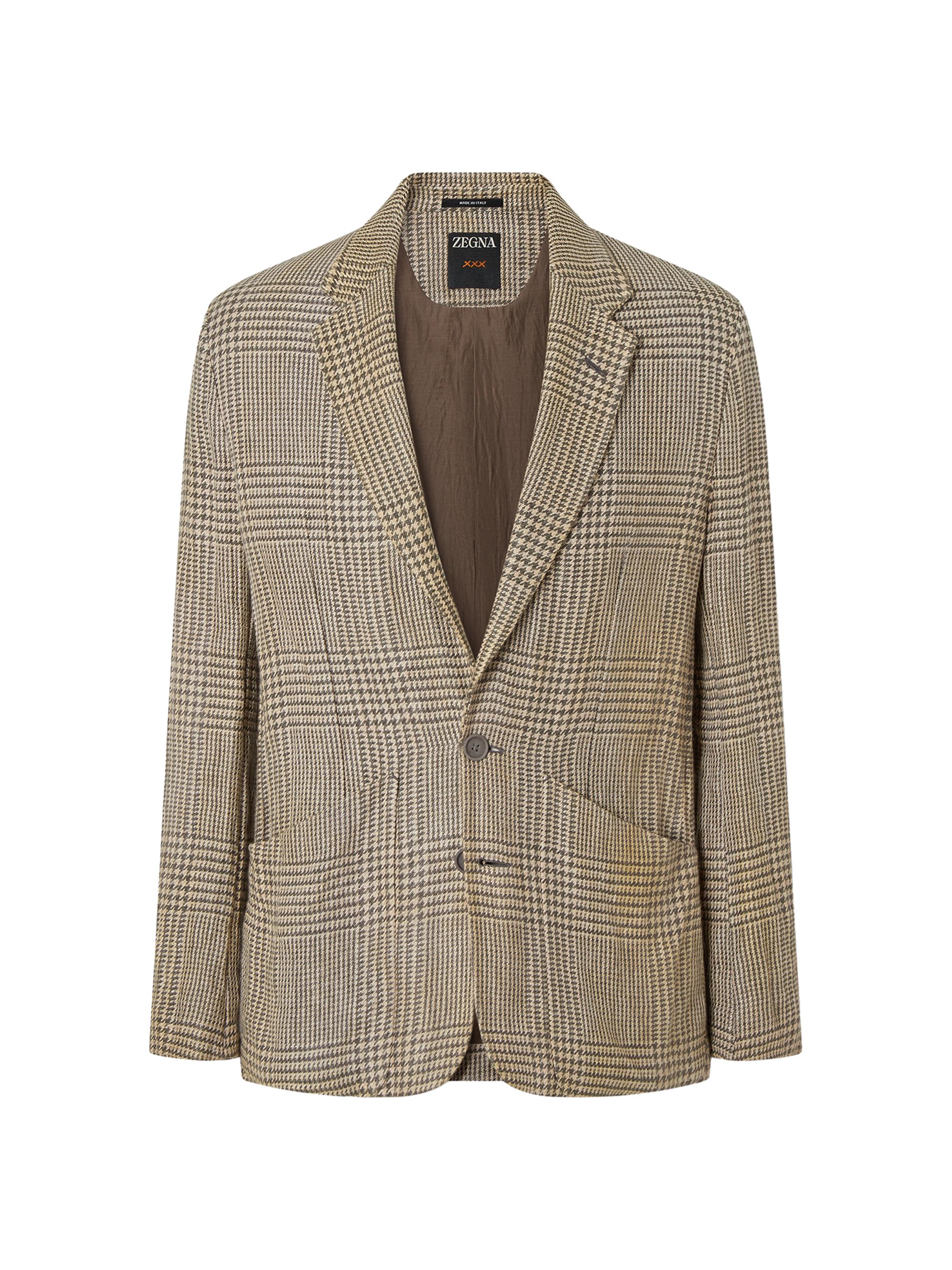 VALENTINO　ジャケット Valentino Garavani Single-Breasted Wool Jacket with Check Pattern