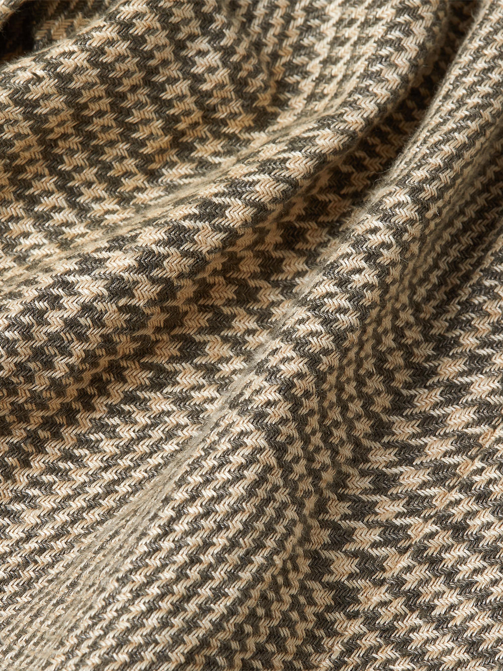 ZEGNA Men's Crossover Linen Wool and Silk Jacket - Olive Green White | Thumbnail 5