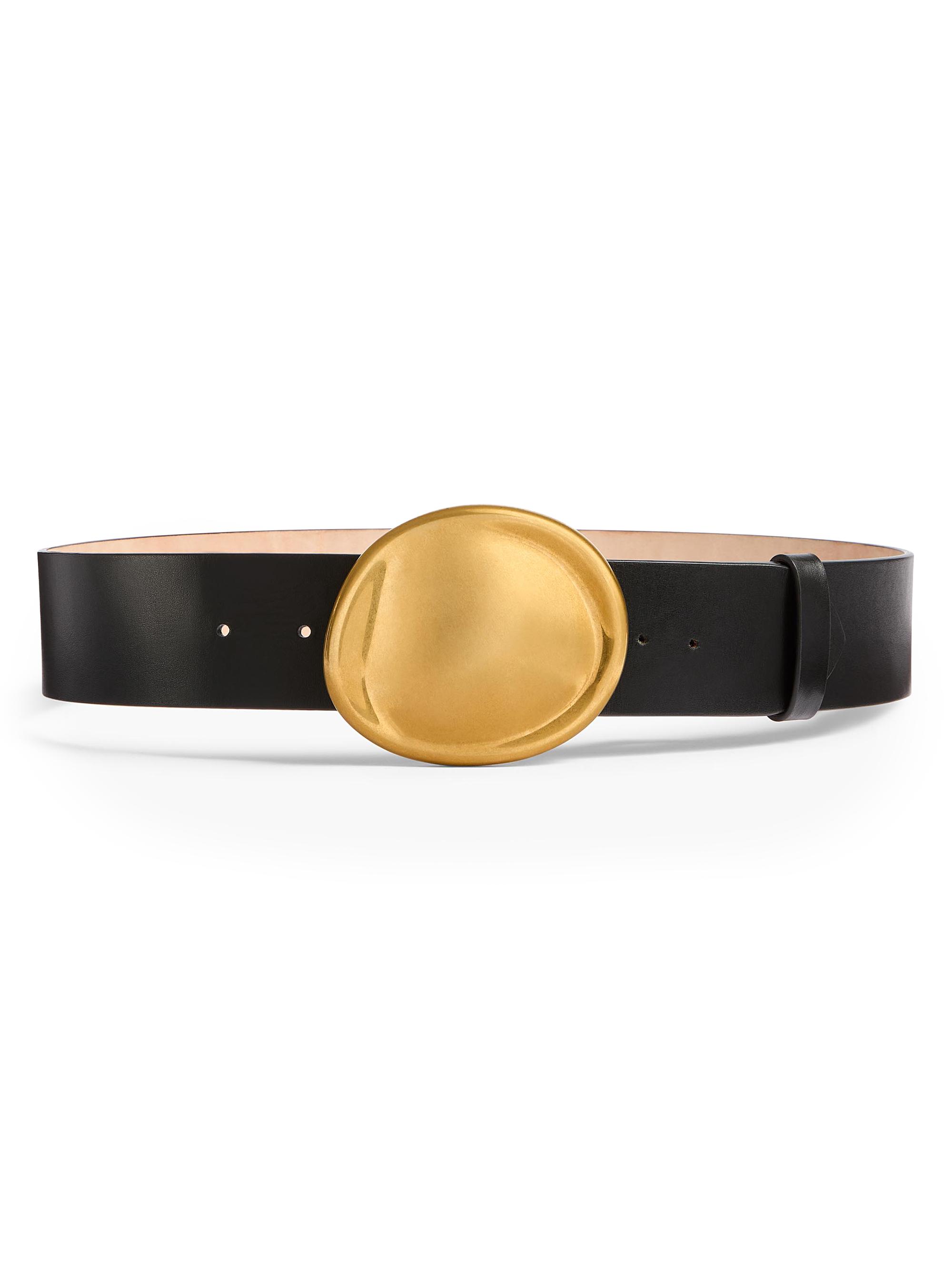 Khaite Women's Keefe Sculptural Leather Belt - Black