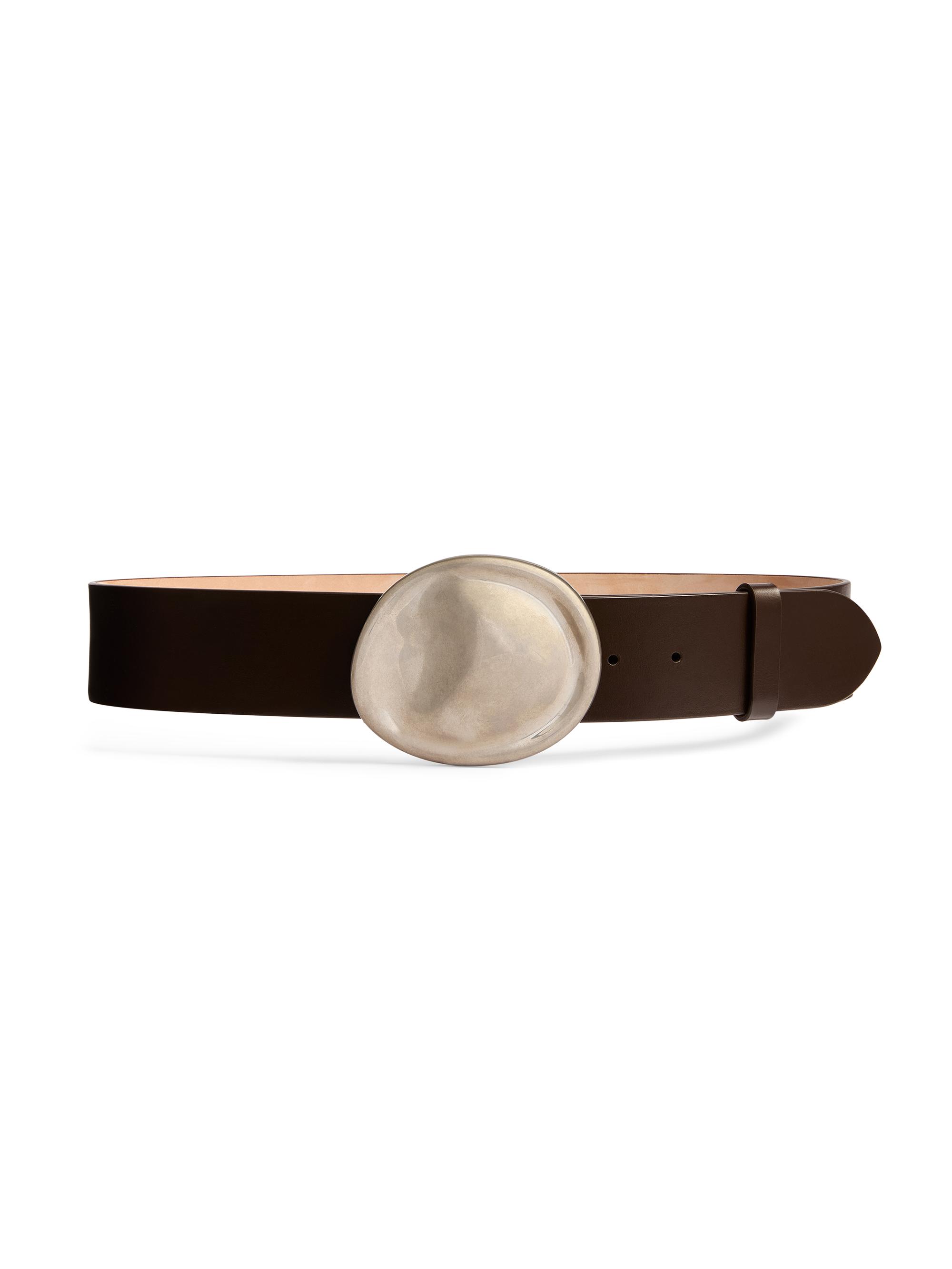 Khaite Women's Keefe Suede Belt - Dark Brown