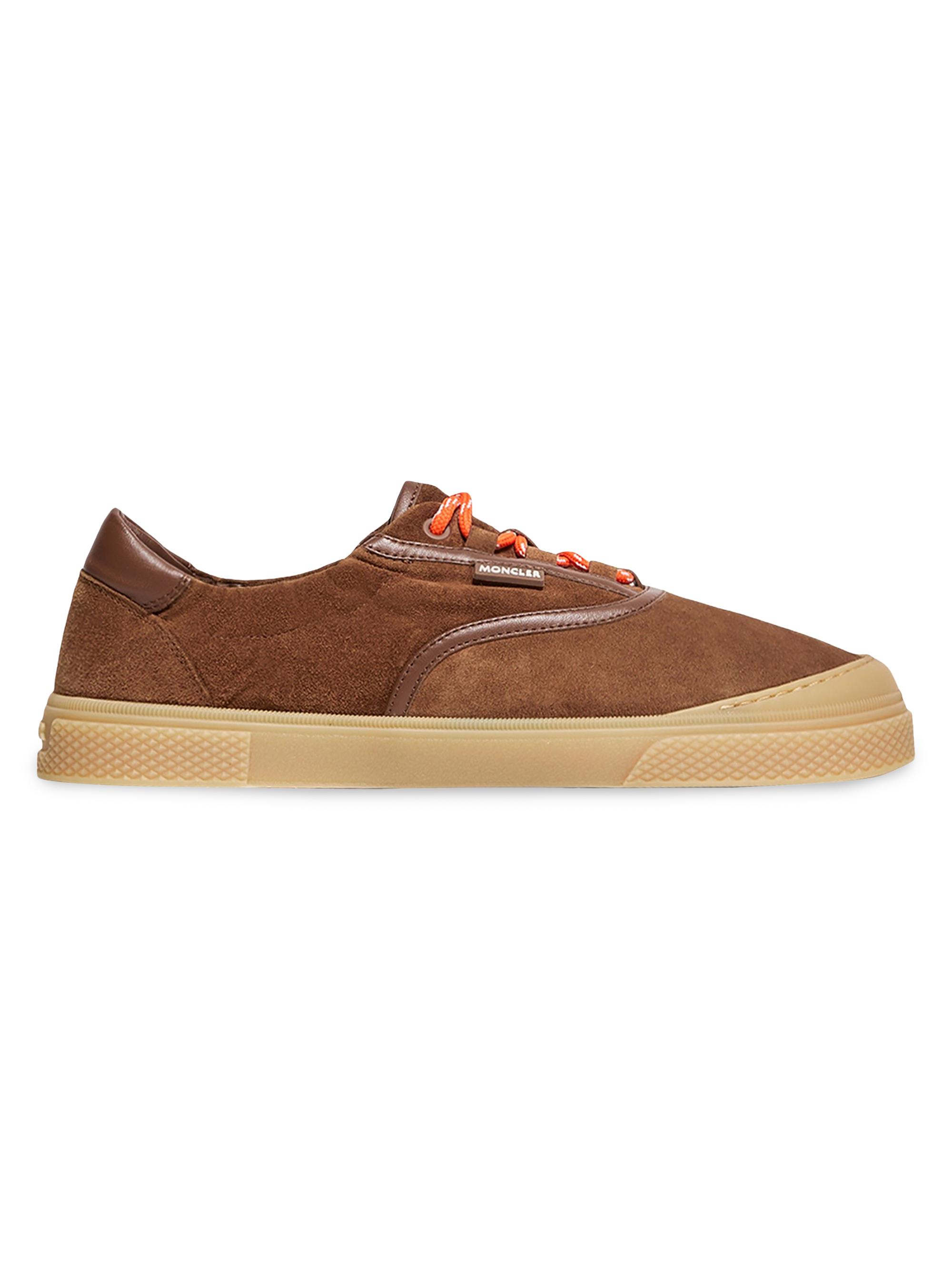 Moncler Women's Vera Leisure Sneakers in Suede - Brown