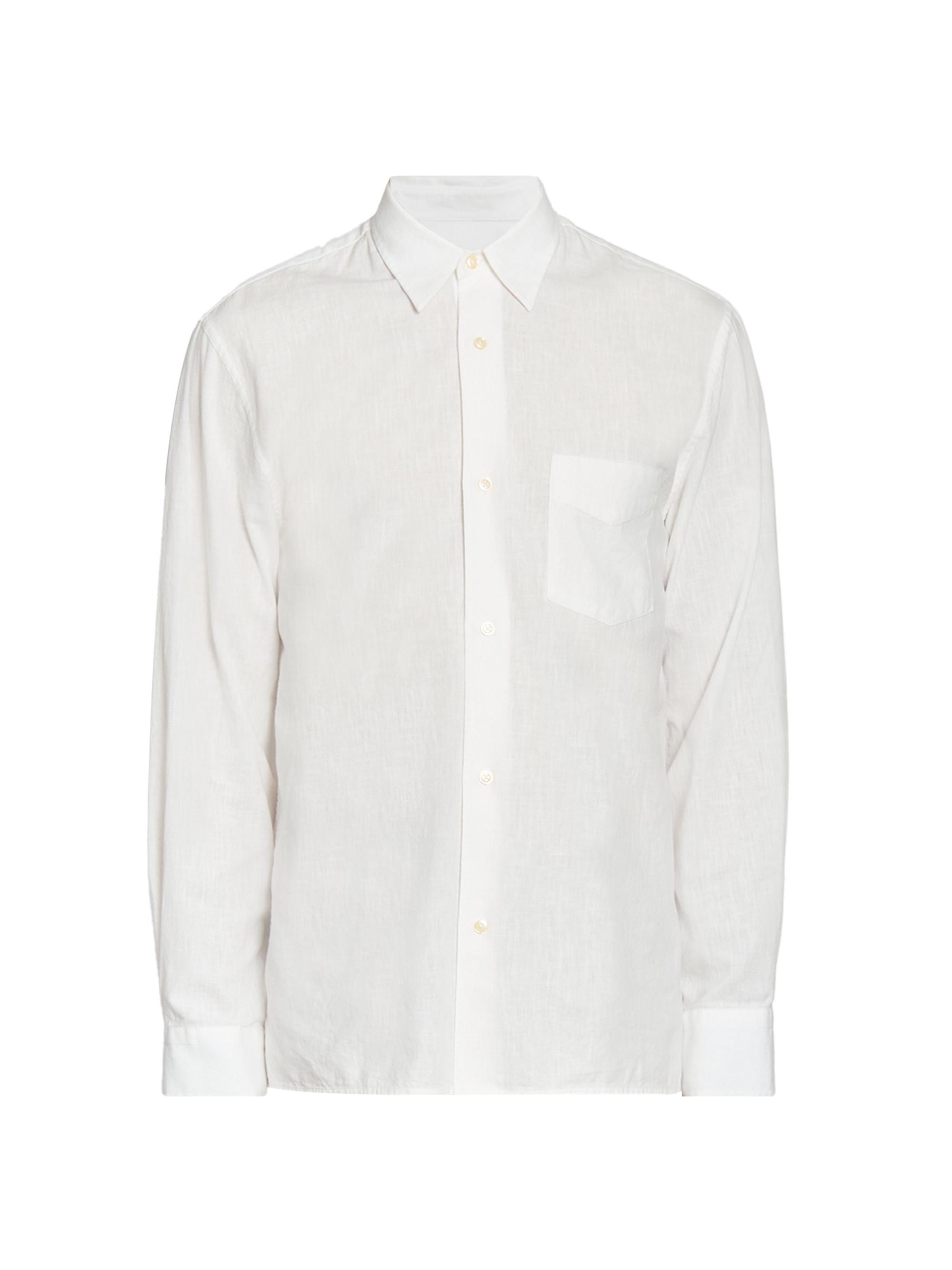 Officine Générale Men's Guido Slub Cotton Shirt - White