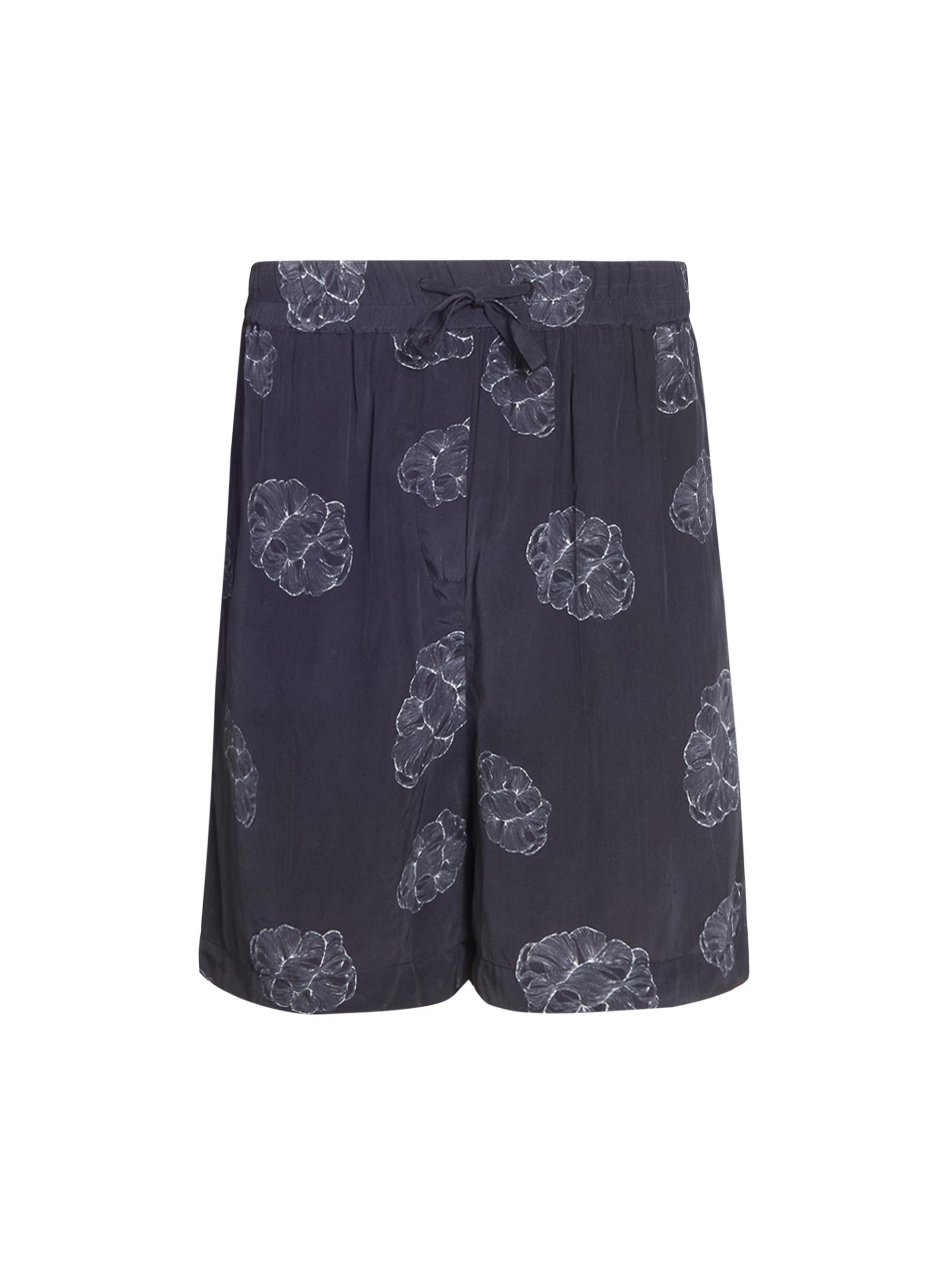 Officine Générale Men's Fynn Crepe Cloud Lines Shorts - Black Cream