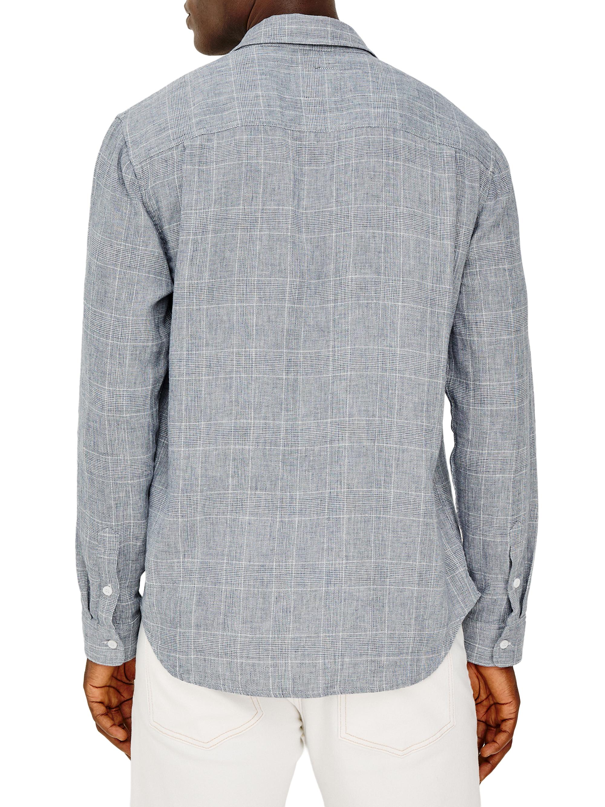Rails Men's Gracy Plaid Linen-Cotton Shirt - Navy White | Thumbnail 4