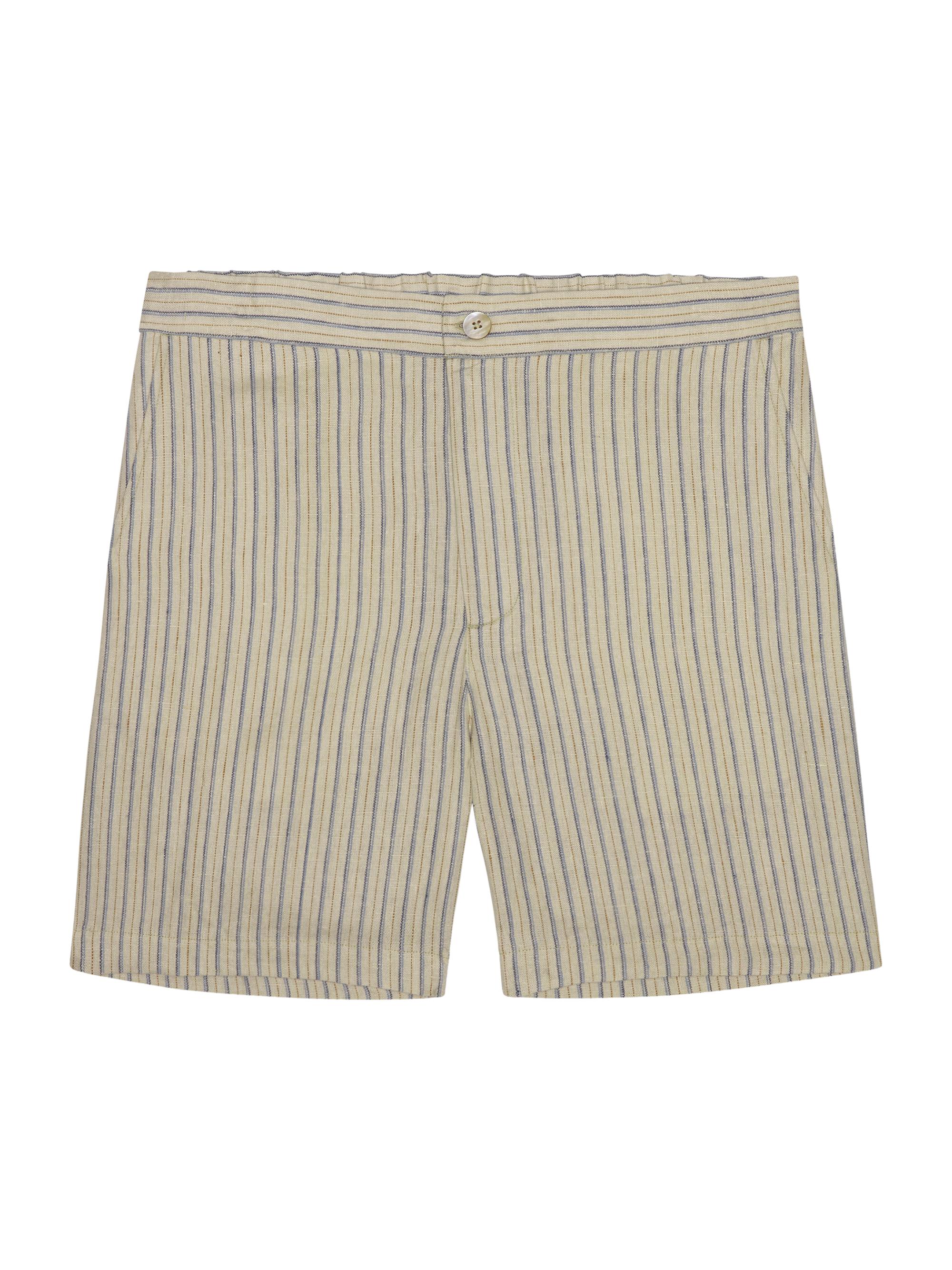 Rails Men's Wilson Striped Linen-Cotton Shorts - Ecru Multi Stripe