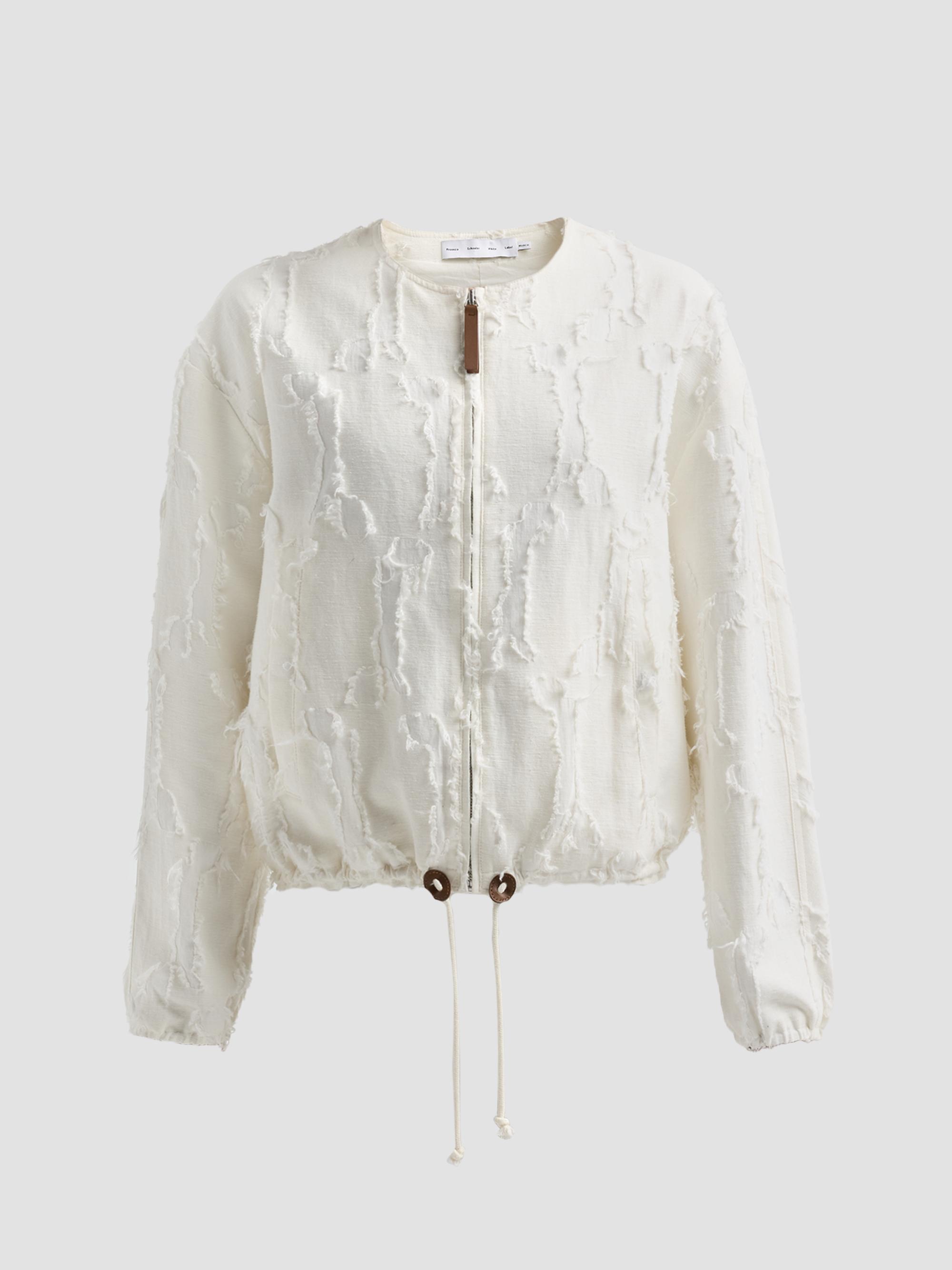 Proenza Schouler White Label Women's Madigan Jacqaurd Cotton Jacket - Off White
