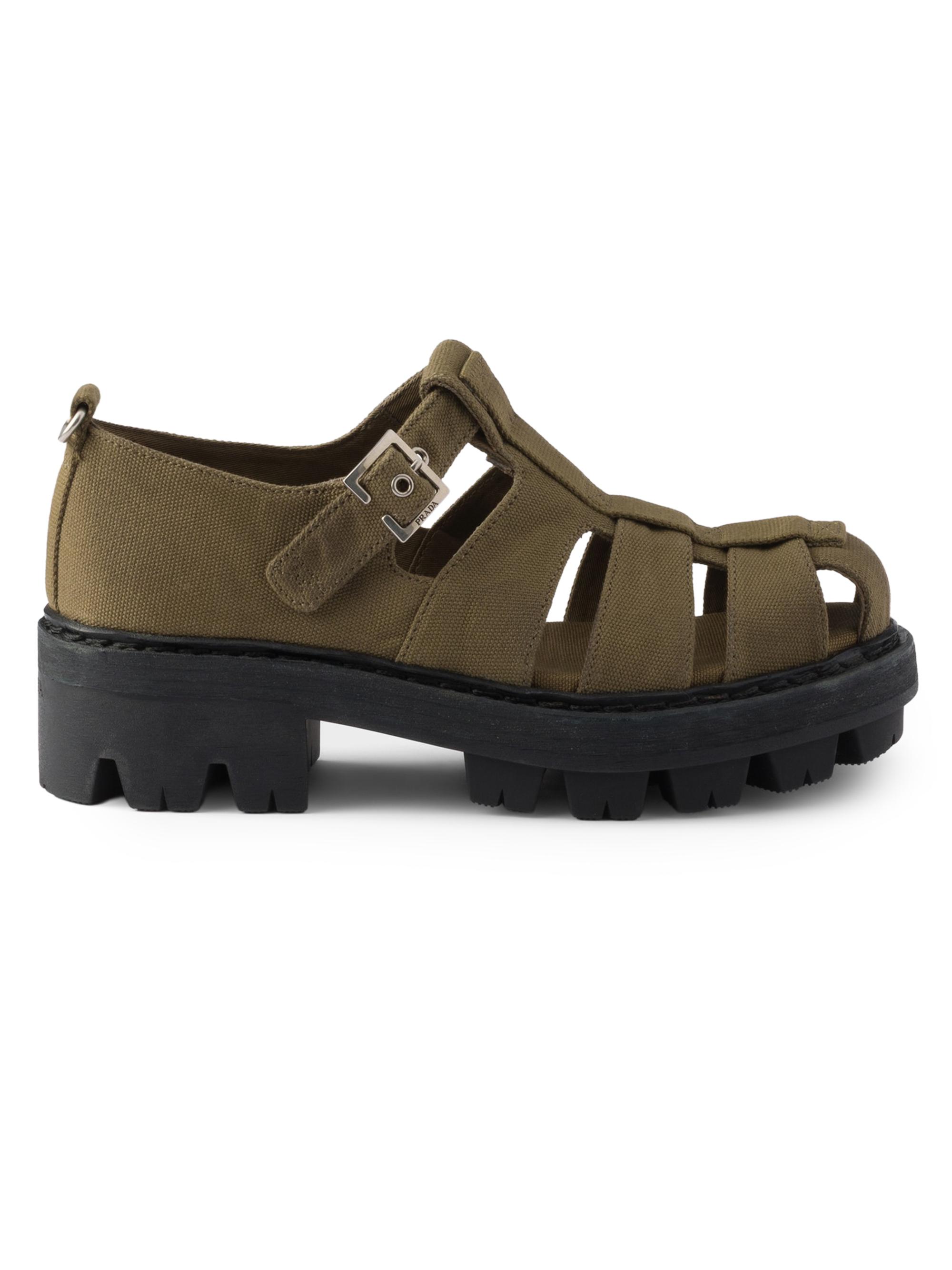 Prada Women's Canvas Fisherman Sandals - Green