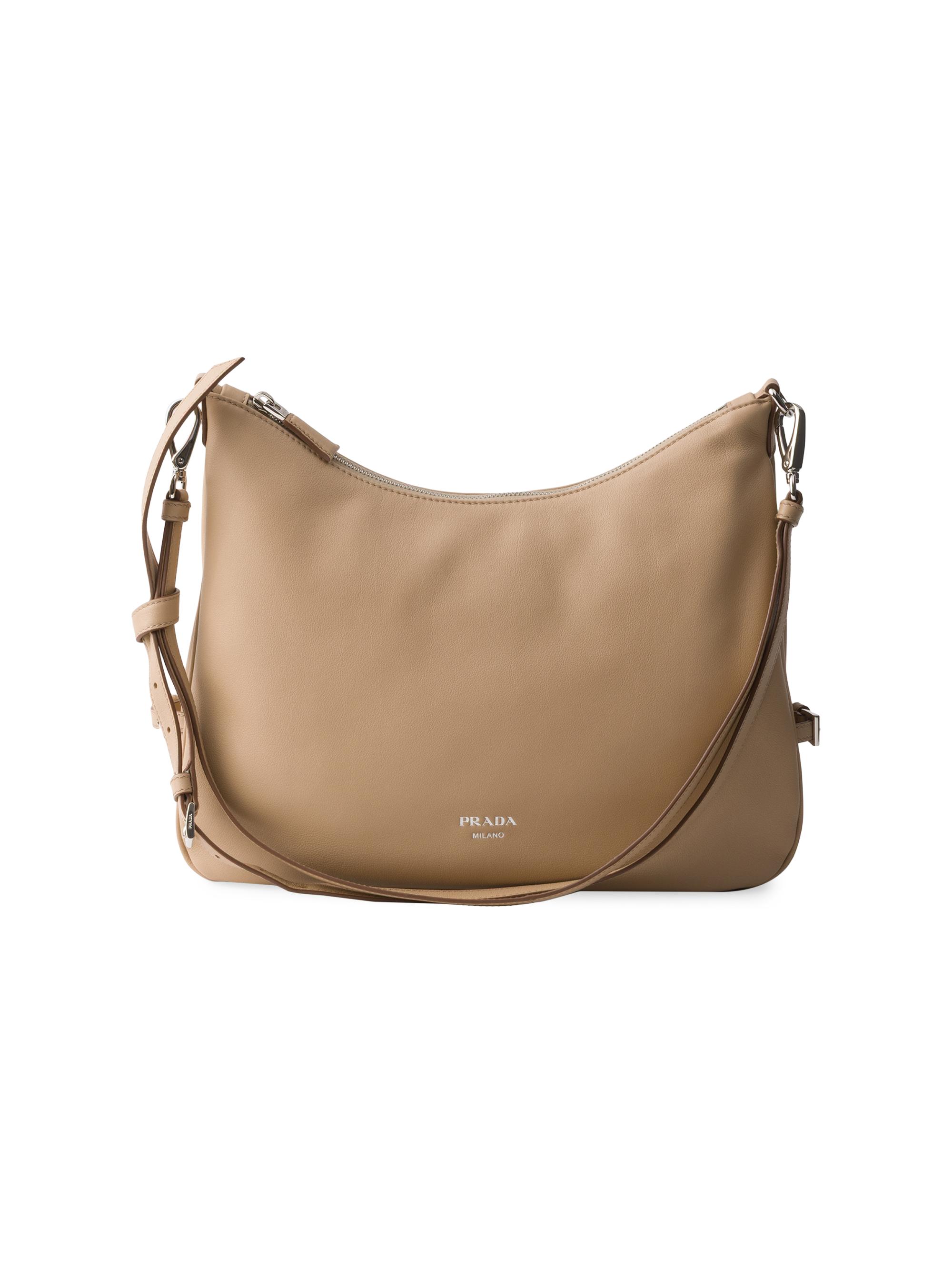 Prada Women's  Leather Shoulder Bag - Beige