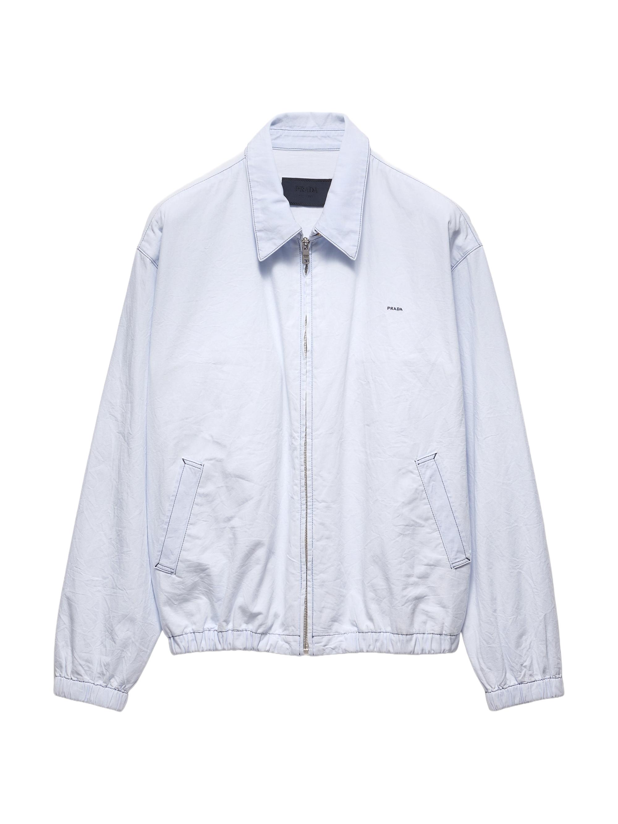 Prada Men's Chambray Blouson Jacket - Blue