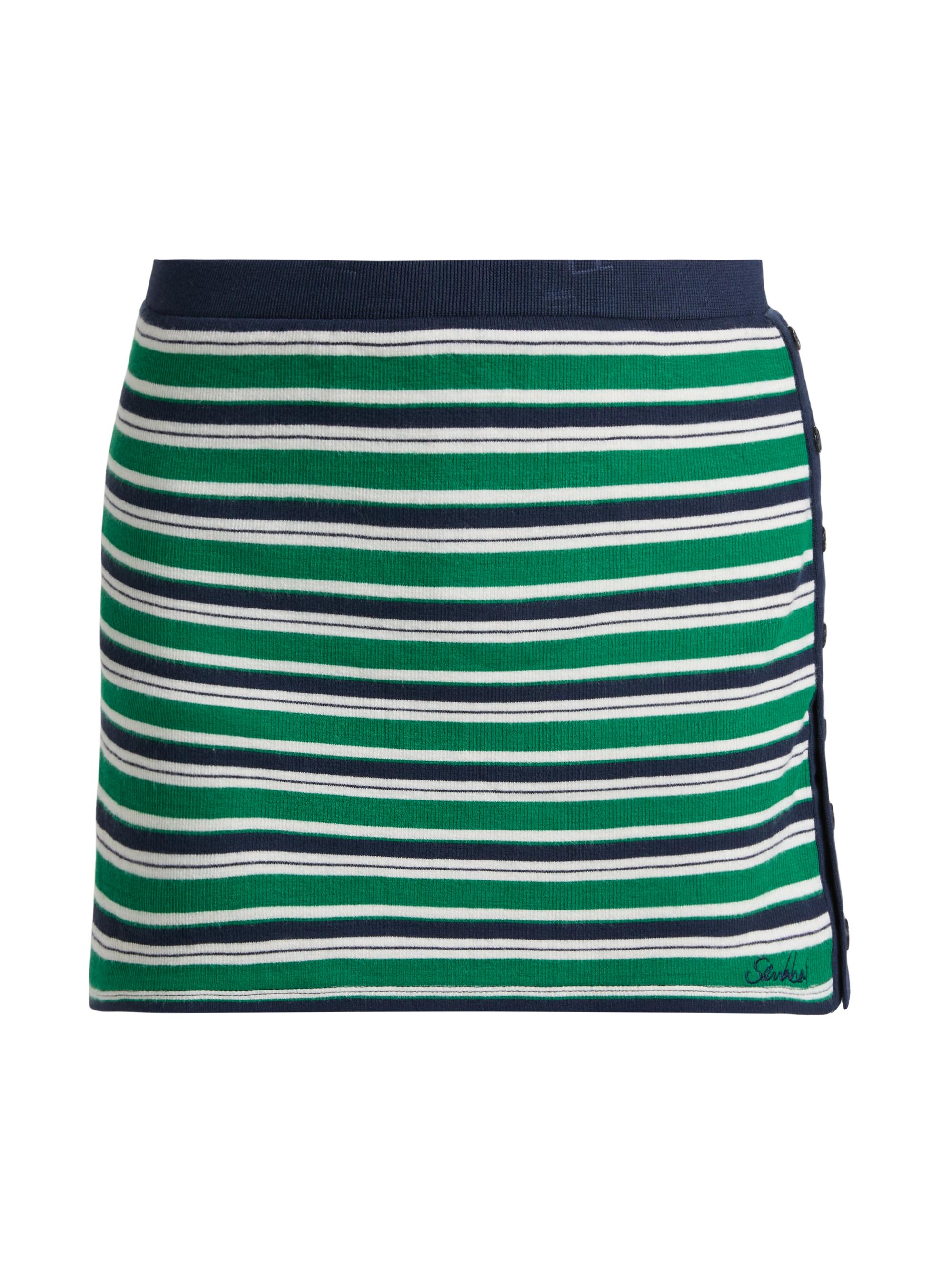 SIMKHAI Women's Franky Striped Knit Miniskirt - Kelly Green Stripe