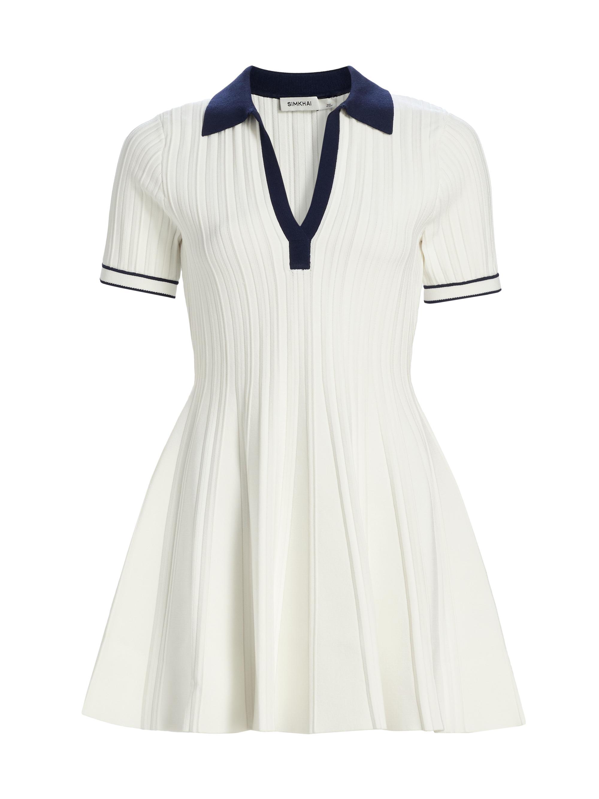 SIMKHAI Women's Page Rib-Knit Polo Minidress -  Multi