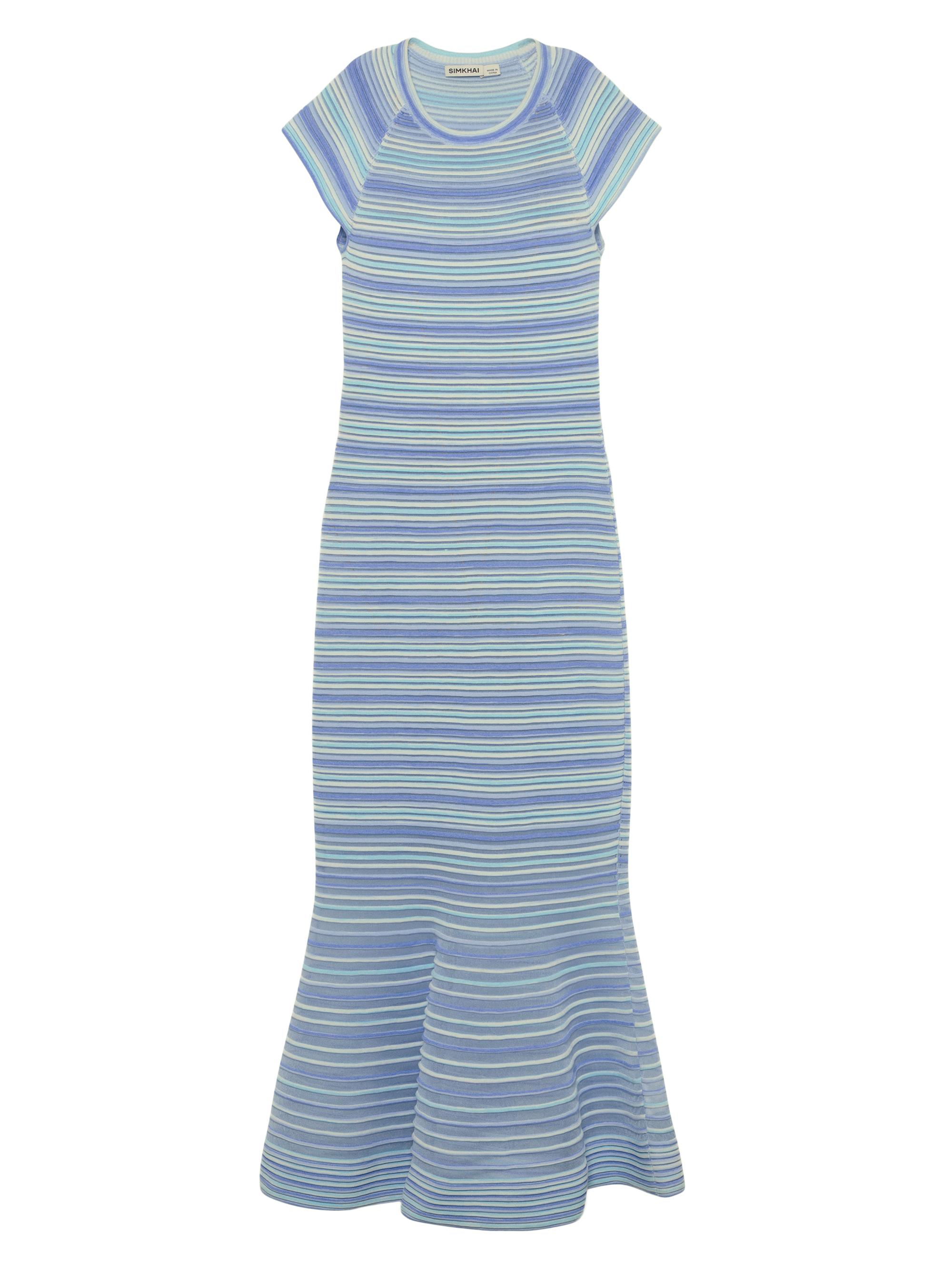SIMKHAI Women's Danica Striped Knit Midi-Dress - Periwinkle Multi