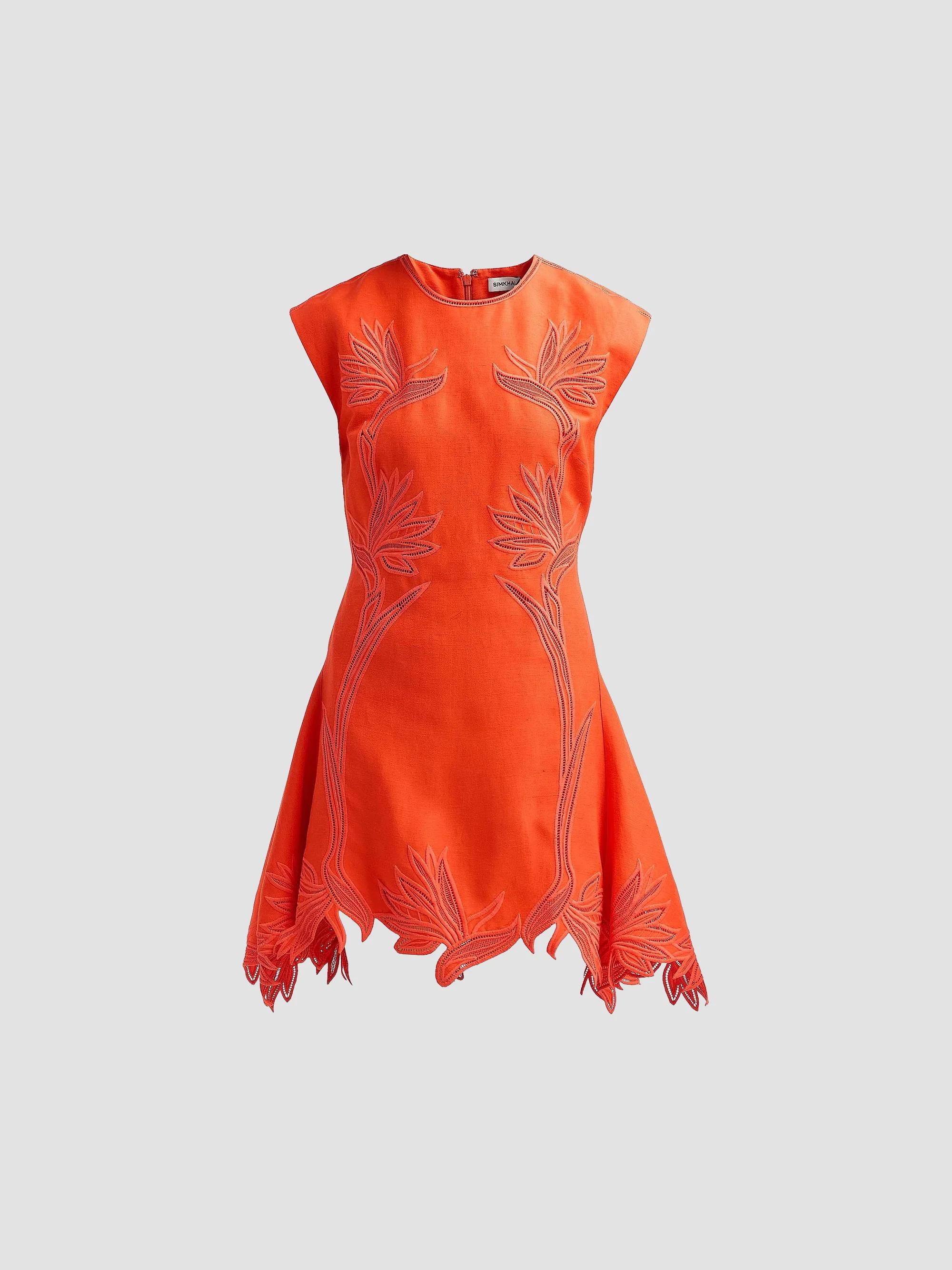 Raquel Embroidered Mini Dress