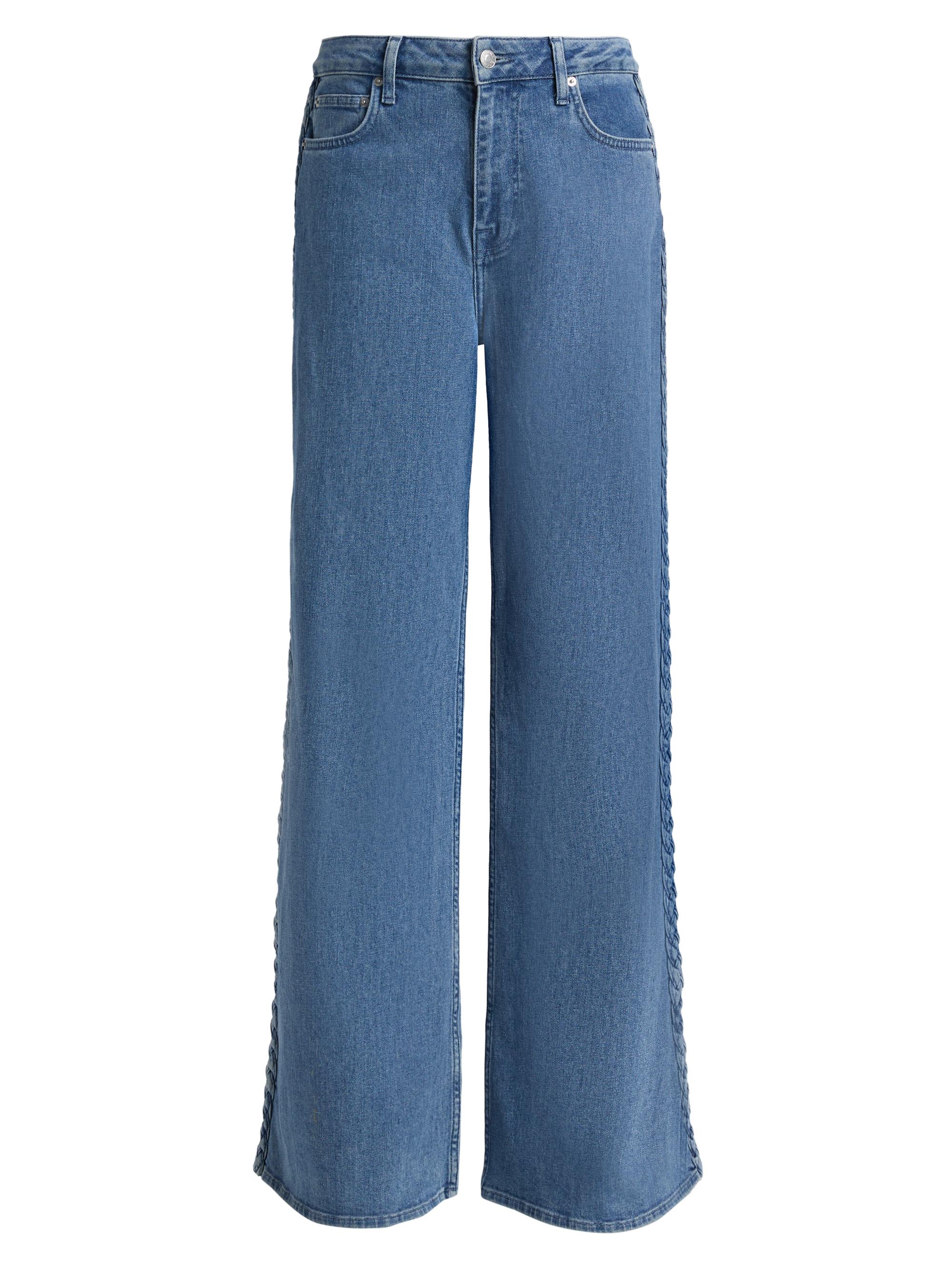 SIMKHAI Women's Booker Braided Relaxed-Fit Jeans - Bondi