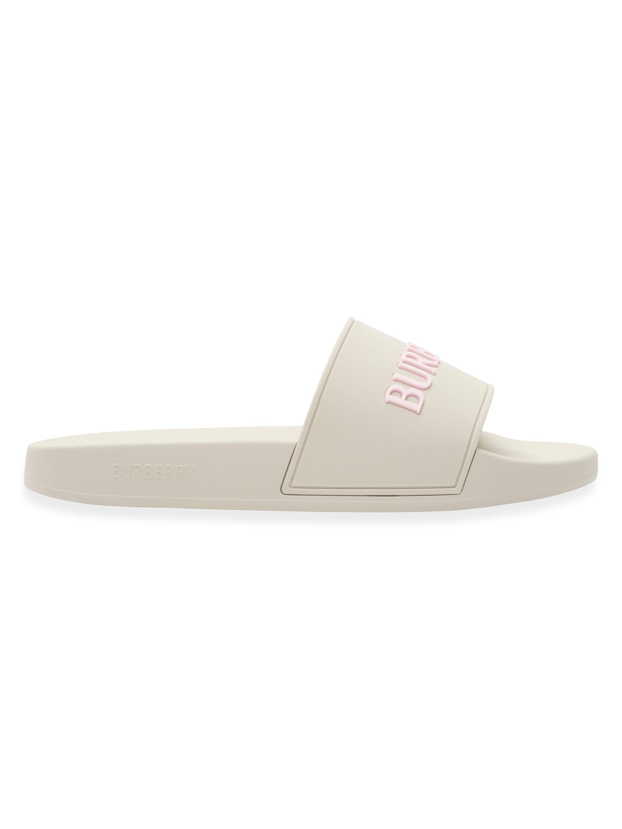 Burberry Women's Furley Logo Slides - Sandy Beige Candy  Sandals