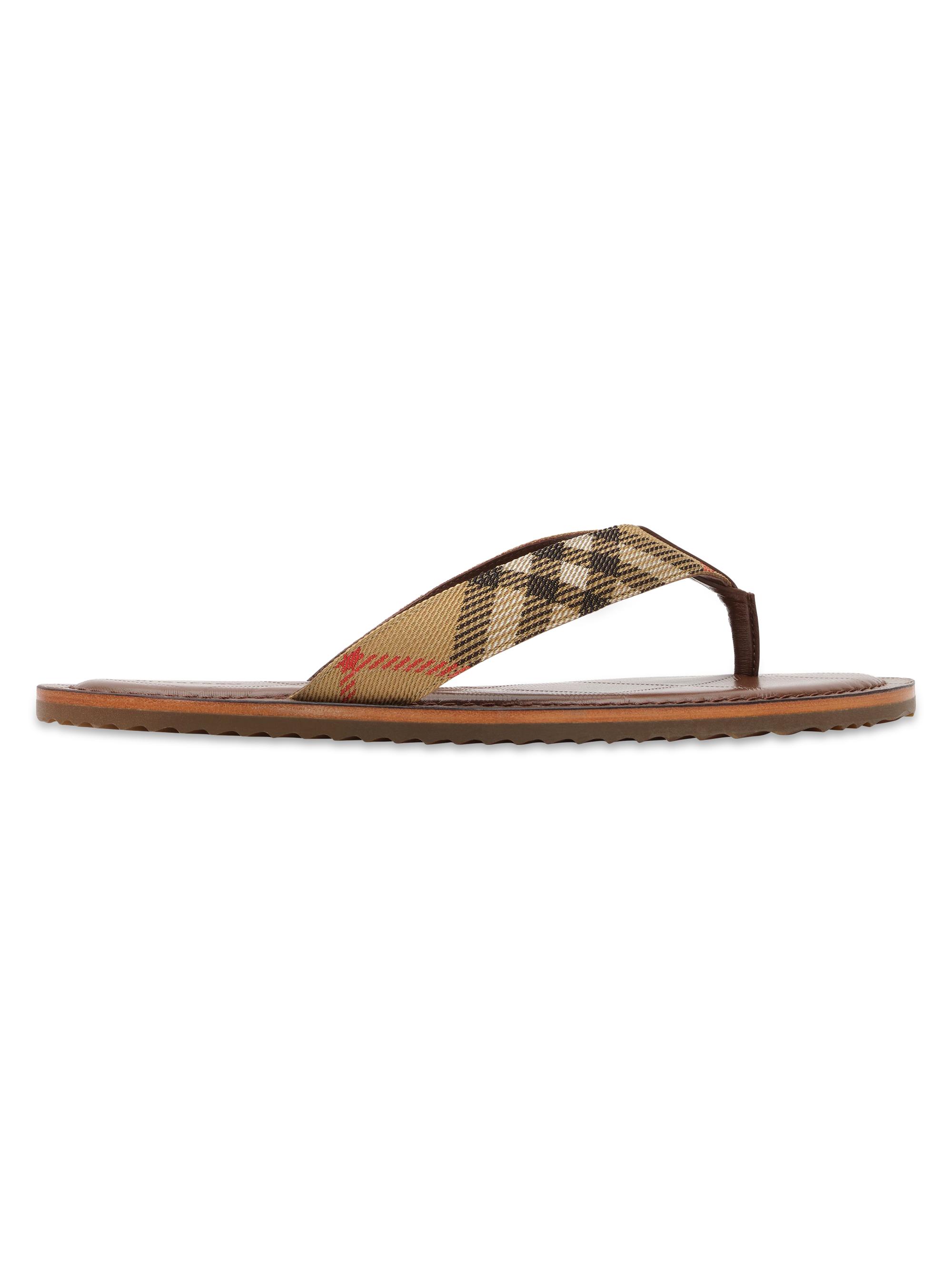 Burberry Women's Pavillon Signature Check Sandals - Sand