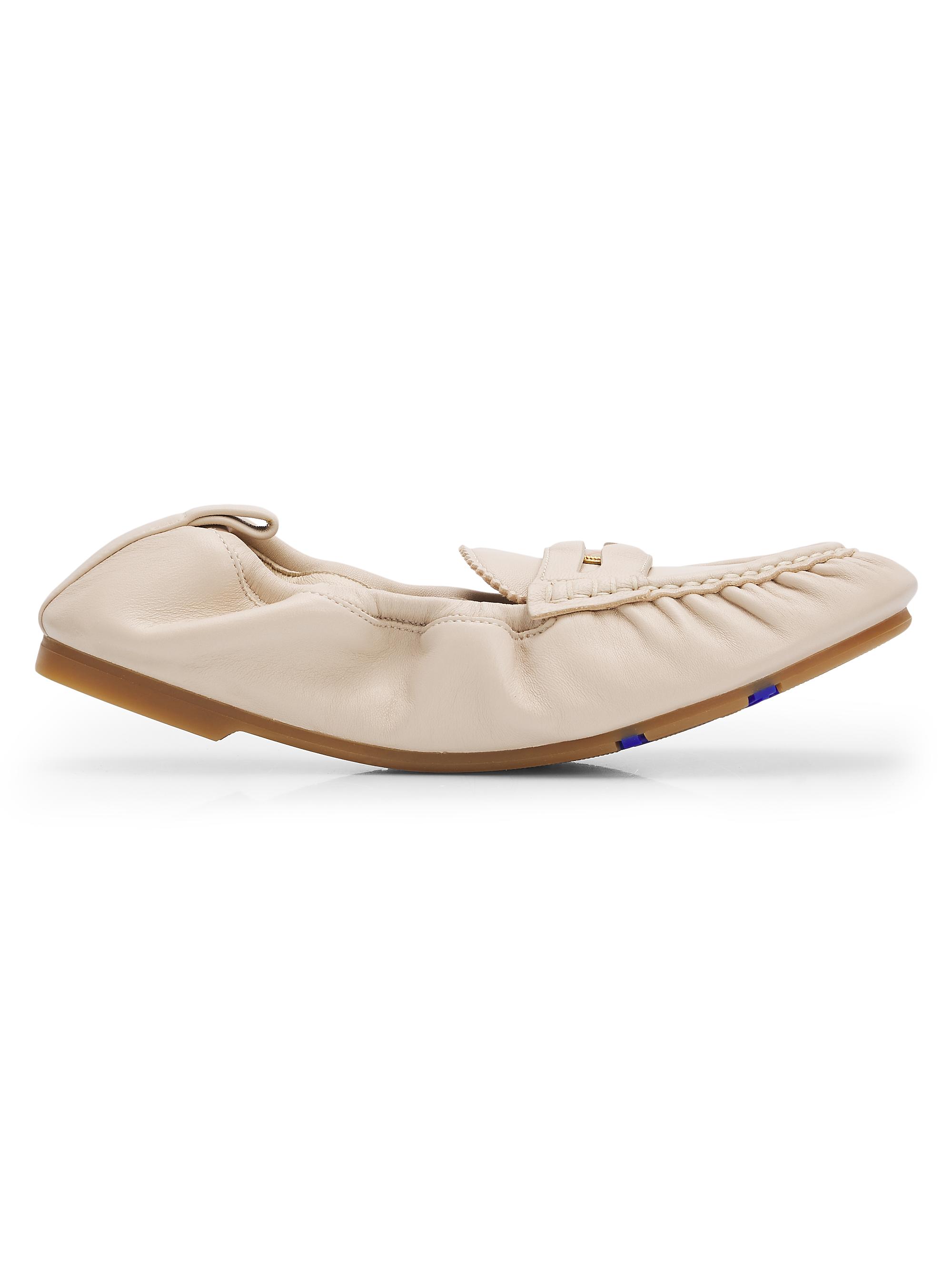Burberry Women's Fawn Leather Loafer Flats - Nutmeg