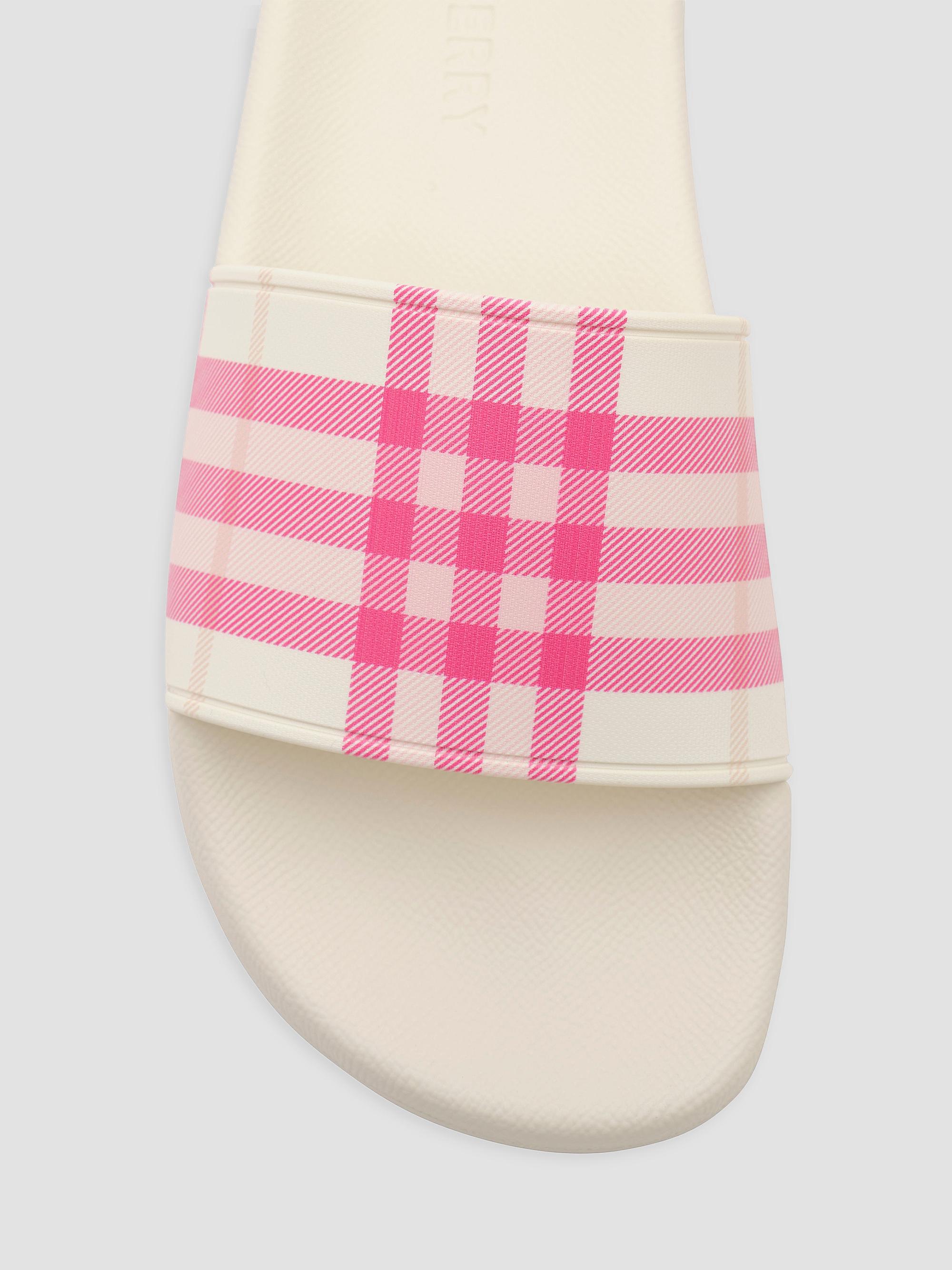 Burberry Furley Check Slide Sandals | Saks Fifth Avenue display picture 1