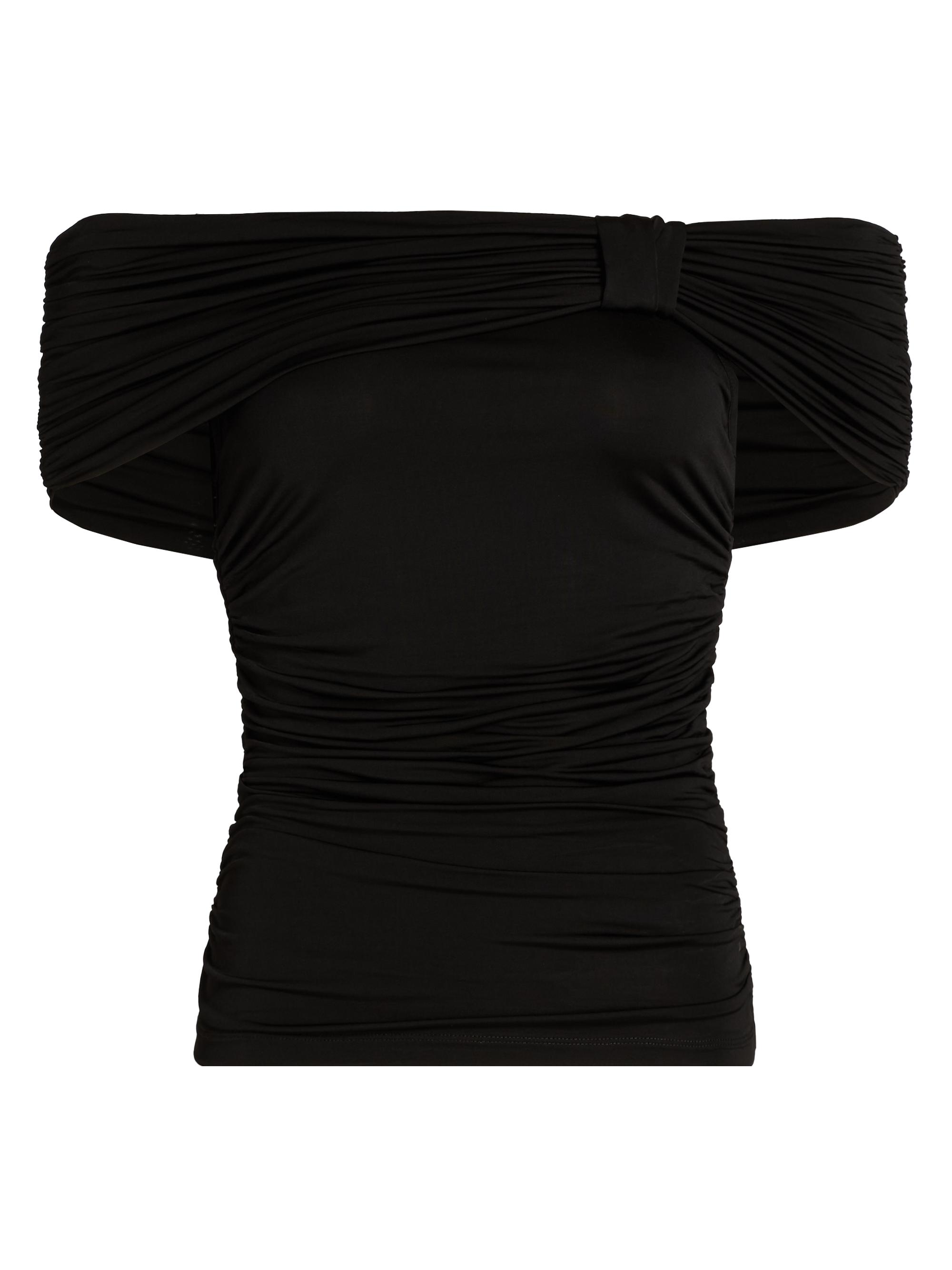 Helmut Lang Sash Draped One-Shoulder Jersey Top | Saks Fifth Avenue