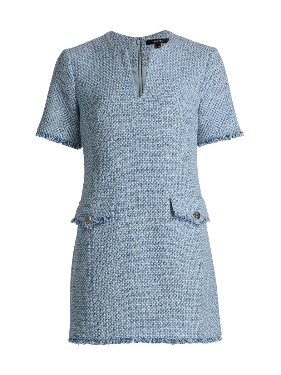 Toccin Women's Blythe Tweed Shift Minidress In Multi