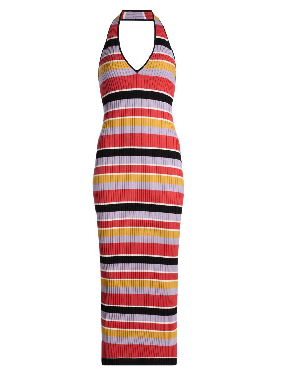 Toccin Mikey Striped Rib-Knit Midi-Dress | Saks Fifth Avenue