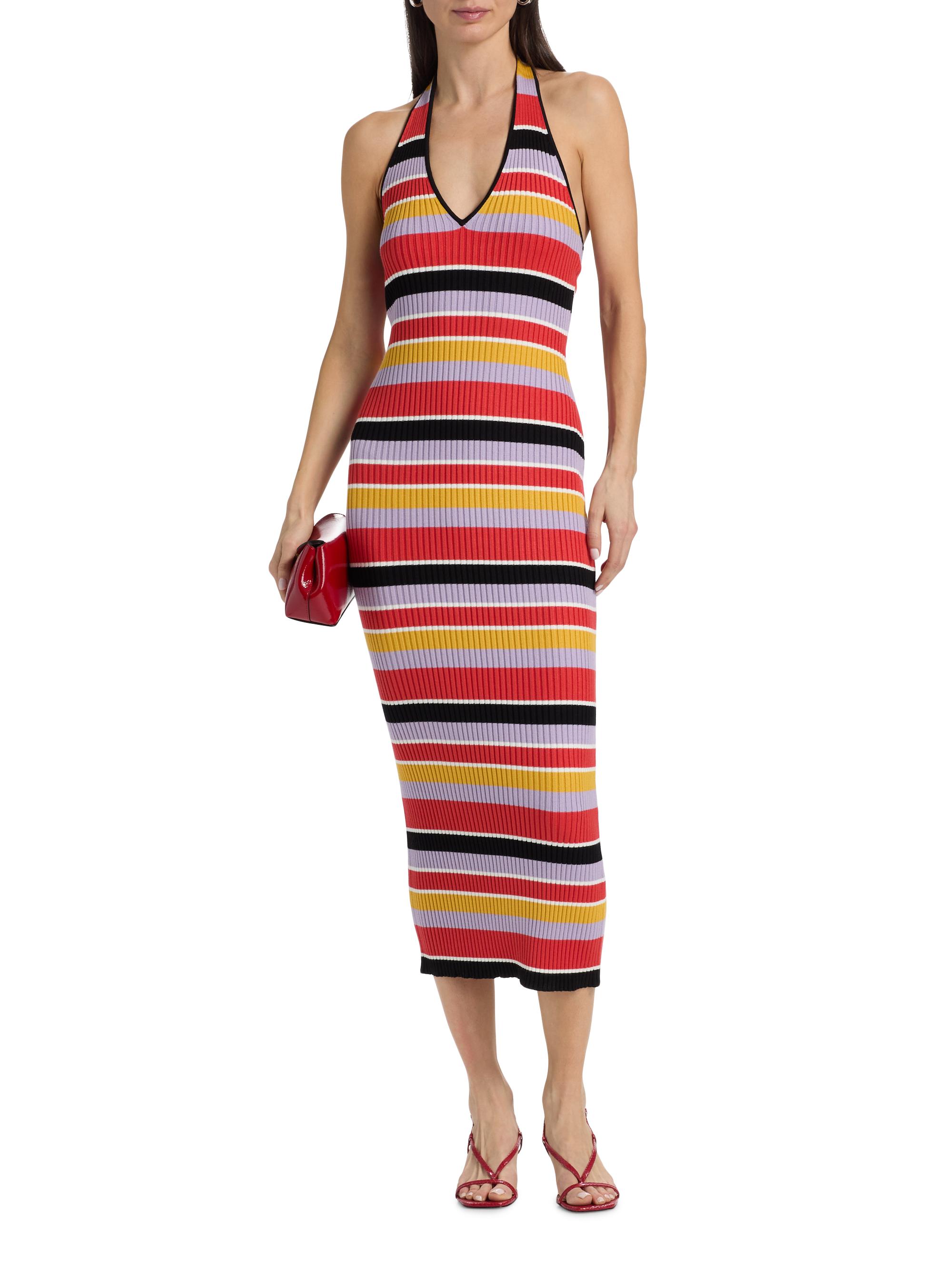 Toccin Mikey Striped Rib-Knit Midi-Dress | Saks Fifth Avenue