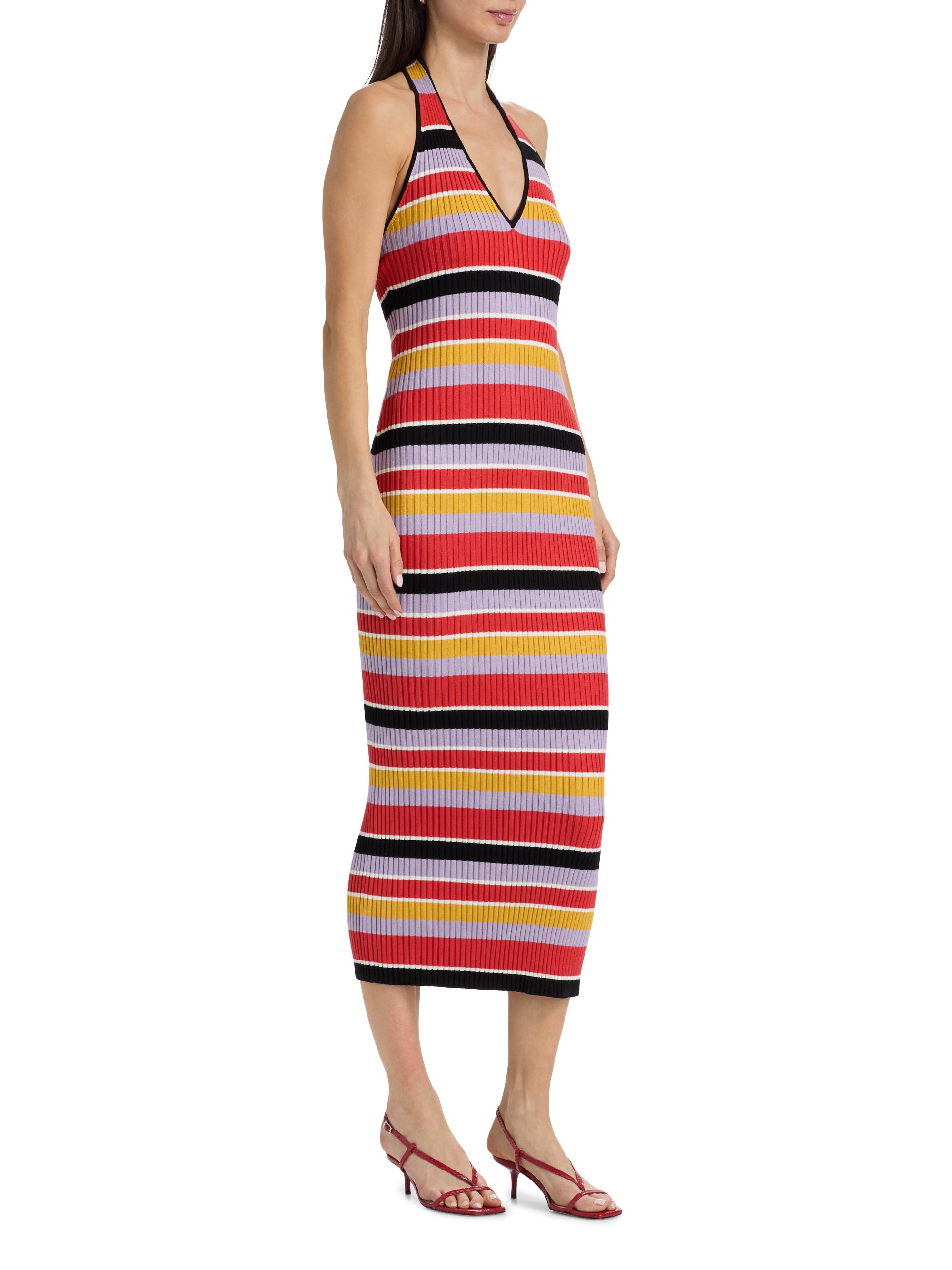 Toccin Mikey Striped Rib-Knit Midi-Dress | Saks Fifth Avenue