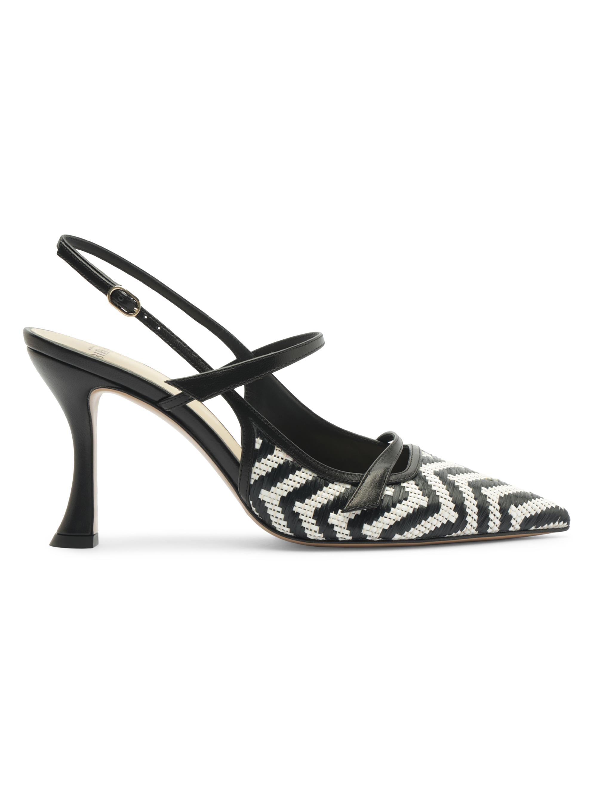 Alexandre Birman Women's Tita 85MM Zigzag Raffia Slingback Pumps - Black